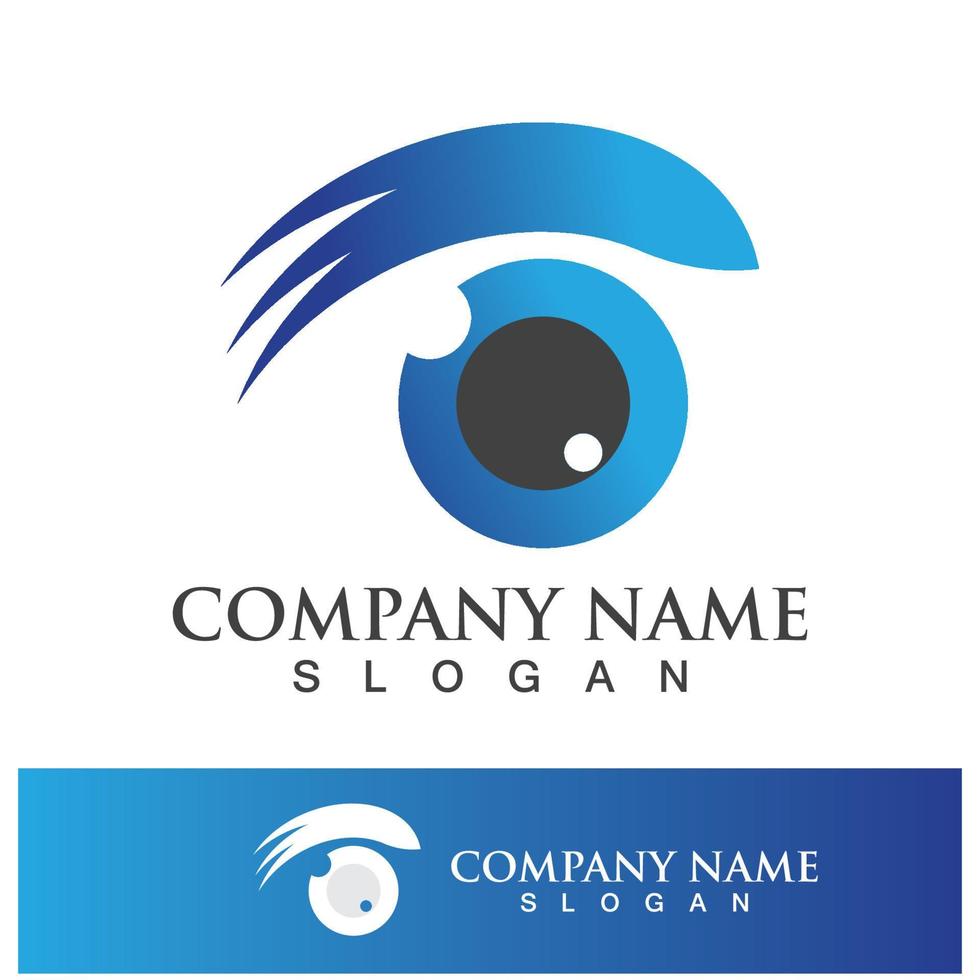 Eye care vector logo design