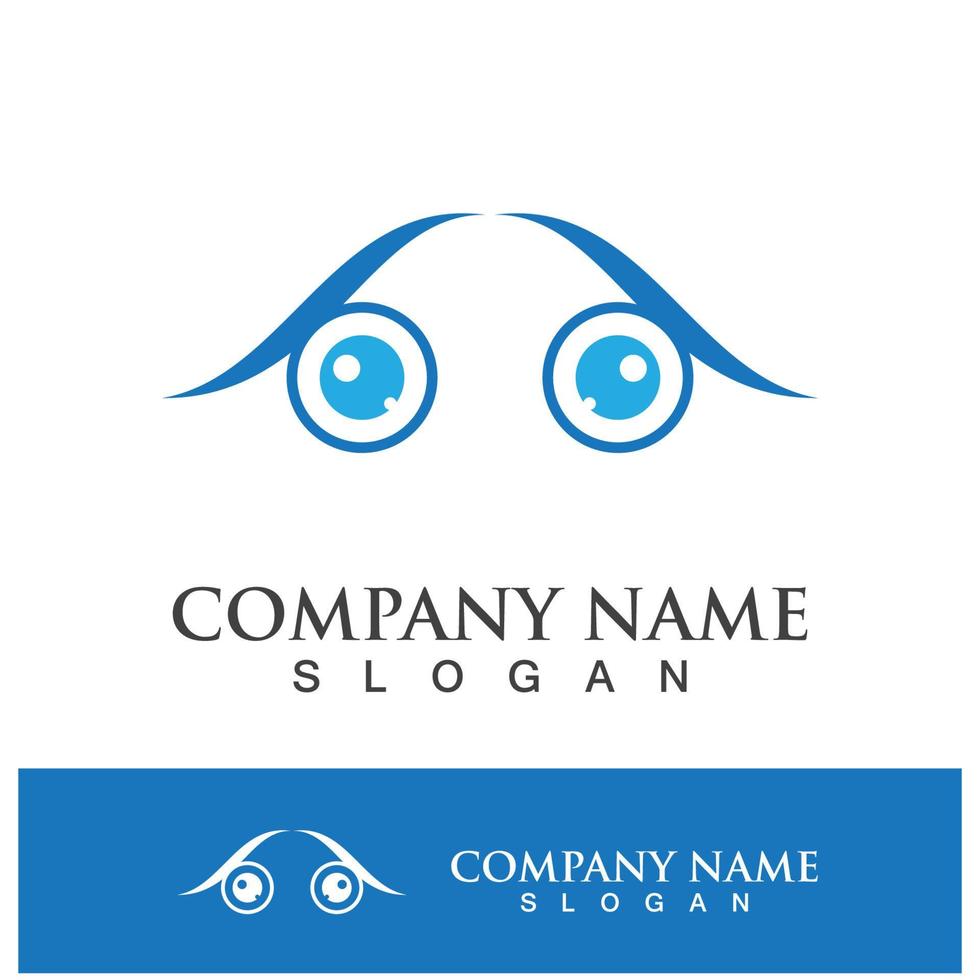 Eye care vector logo design