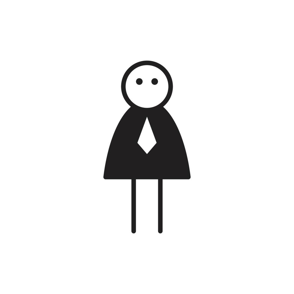 businessman stick figure illustration vector