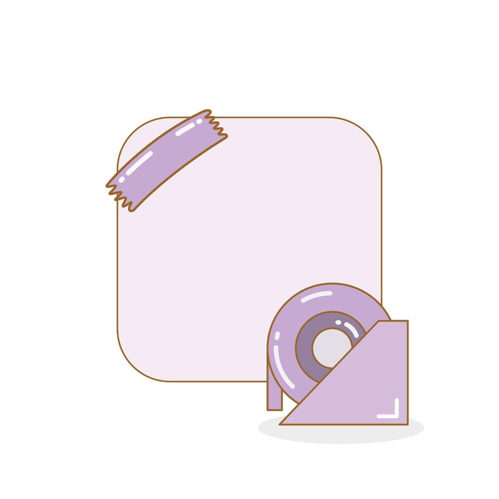 blank board with adhesive tape roll vector illustration