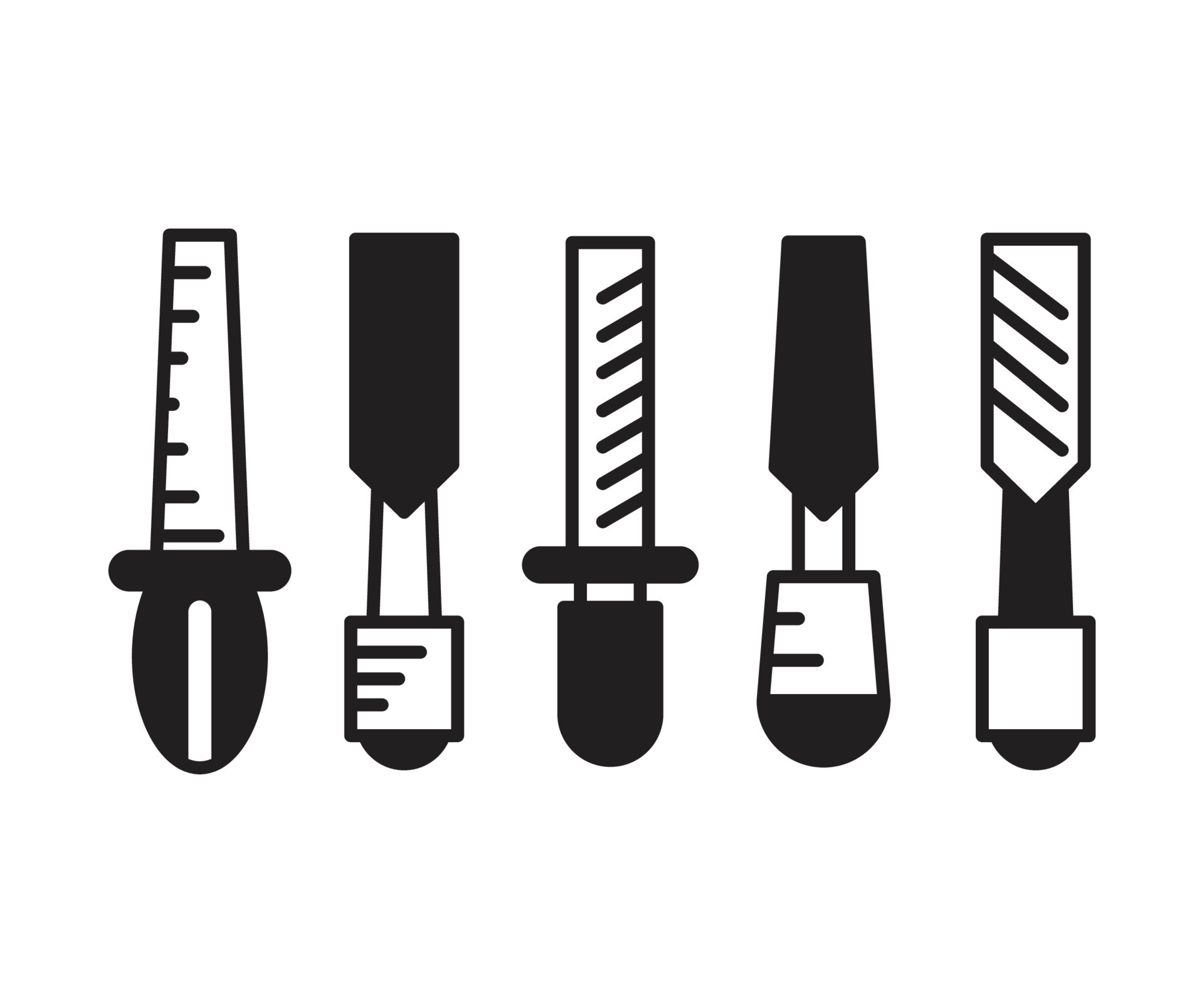 rasp and file icons set vector 12774127 Vector Art at Vecteezy