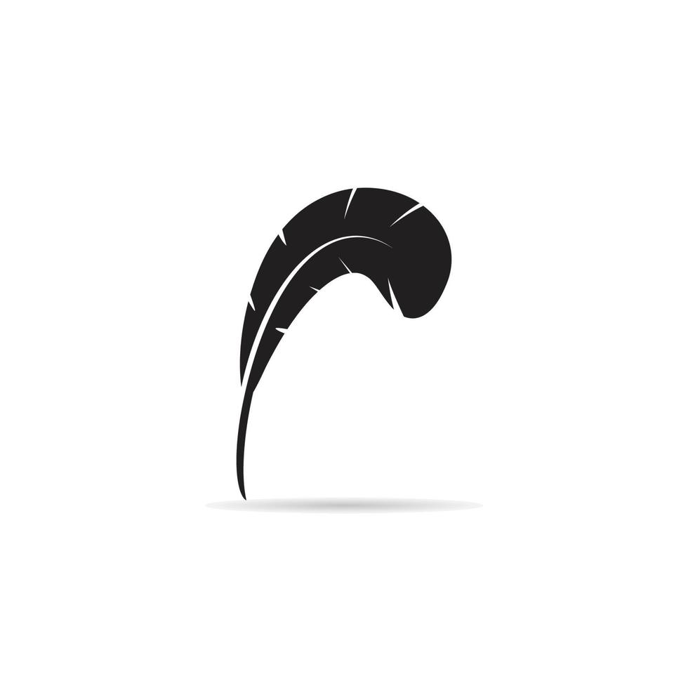 silhouette feather icon vector illustration