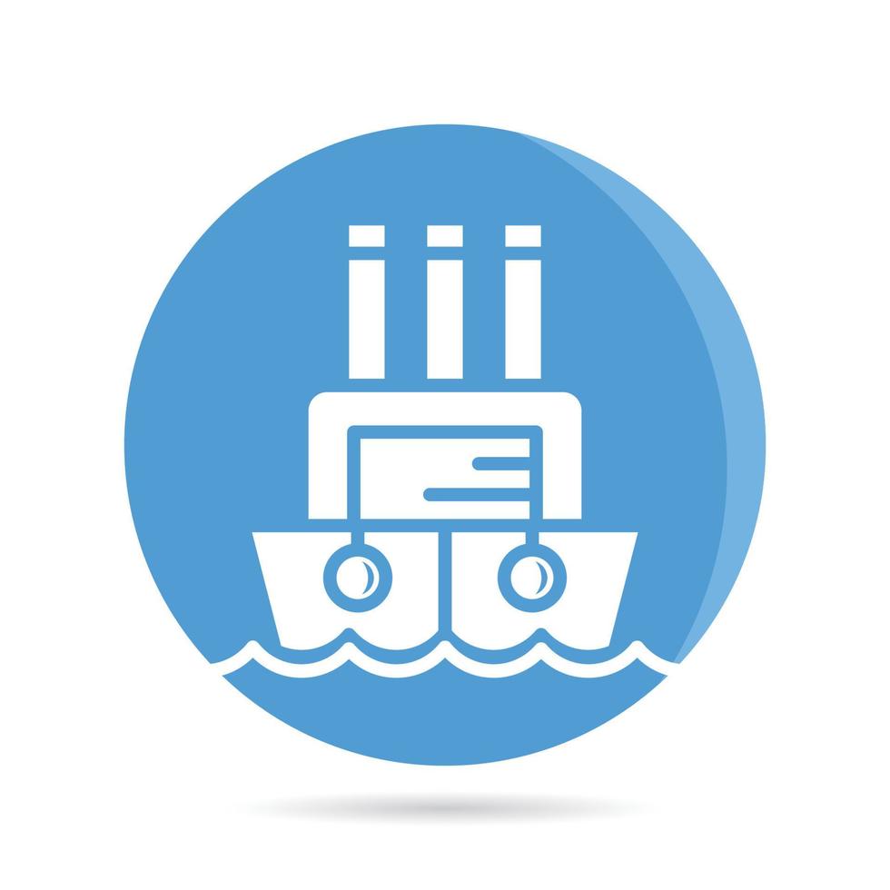 ferry icon in circle button illustration vector