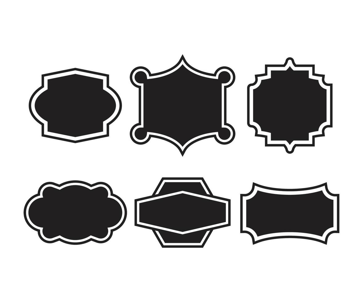 insignia de etiqueta y conjunto de banners ilustración vectorial vector