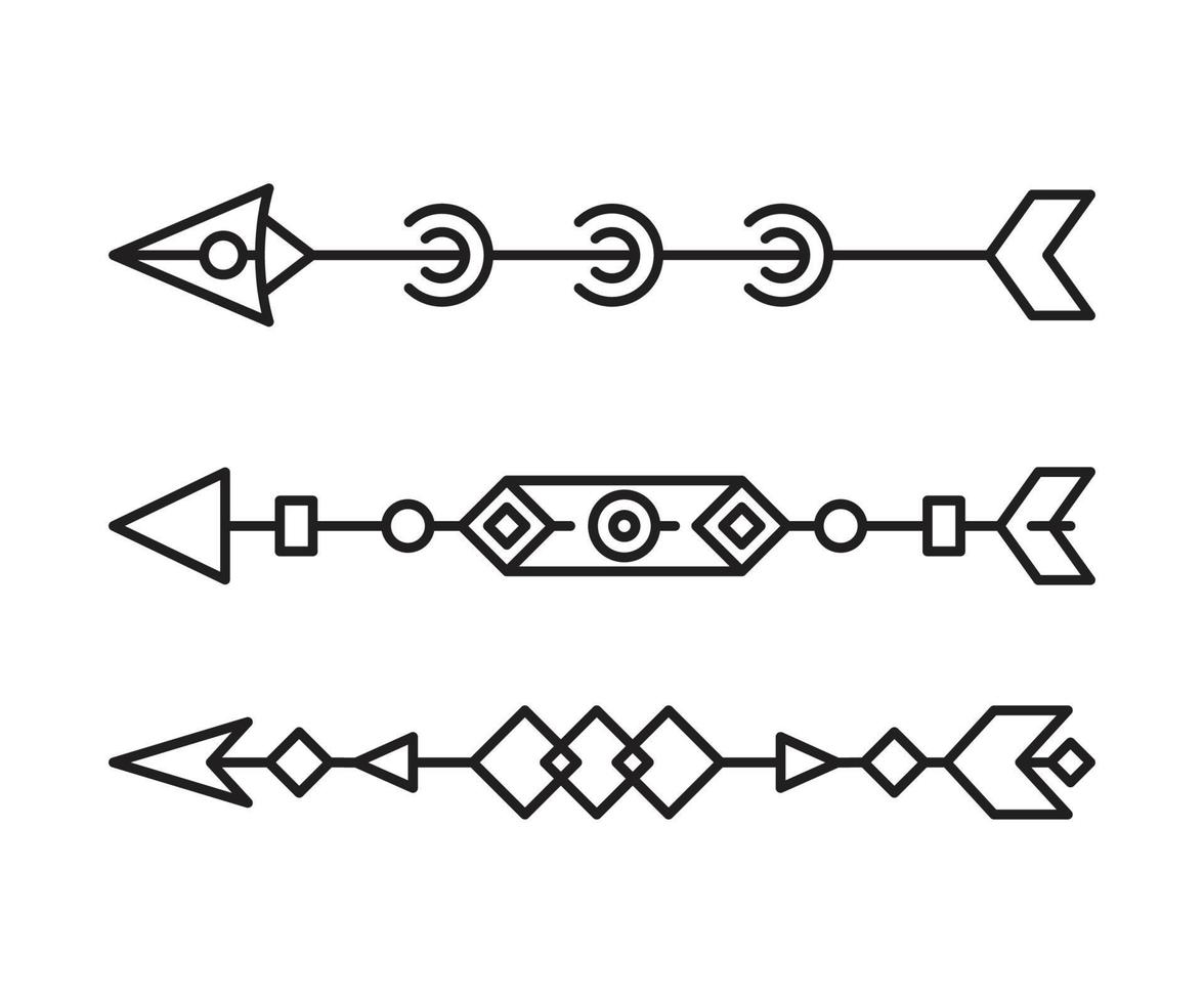 decorative arrows line illustration vector