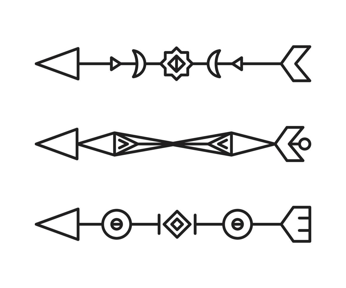 arrow weapon line illustration vector