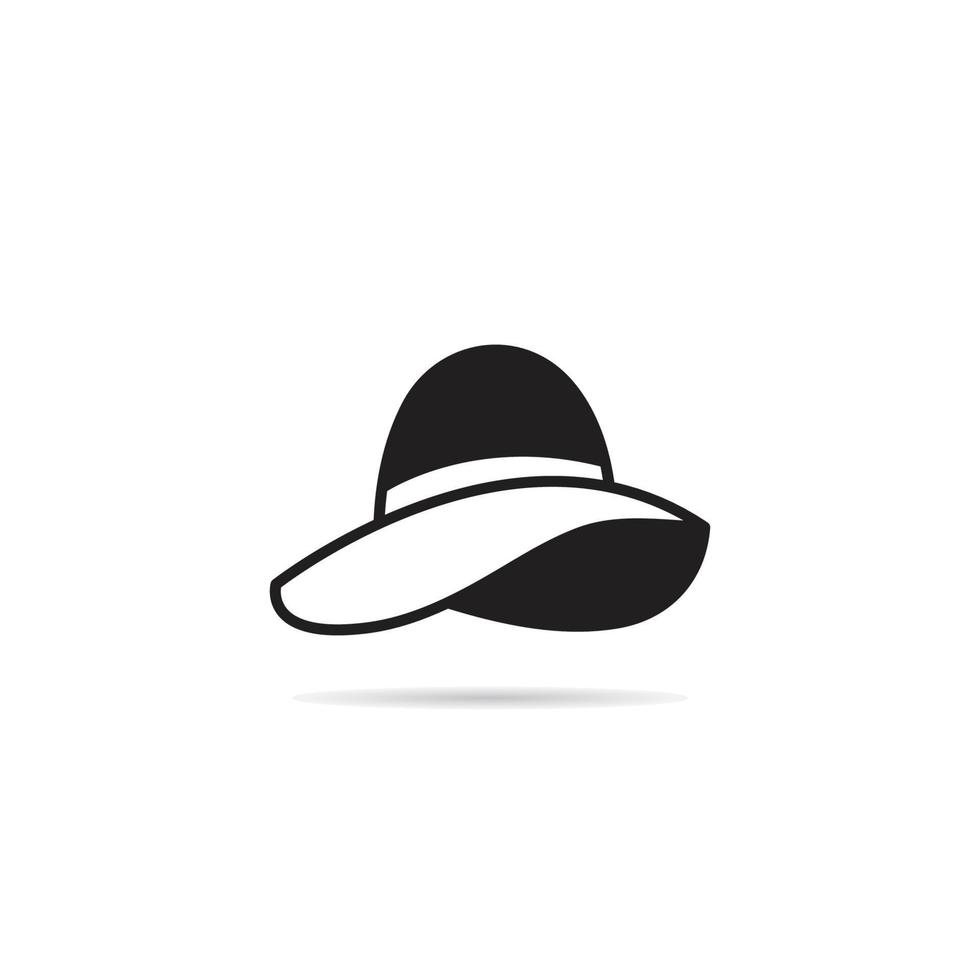 ilustración de vector de icono de sombrero de moda