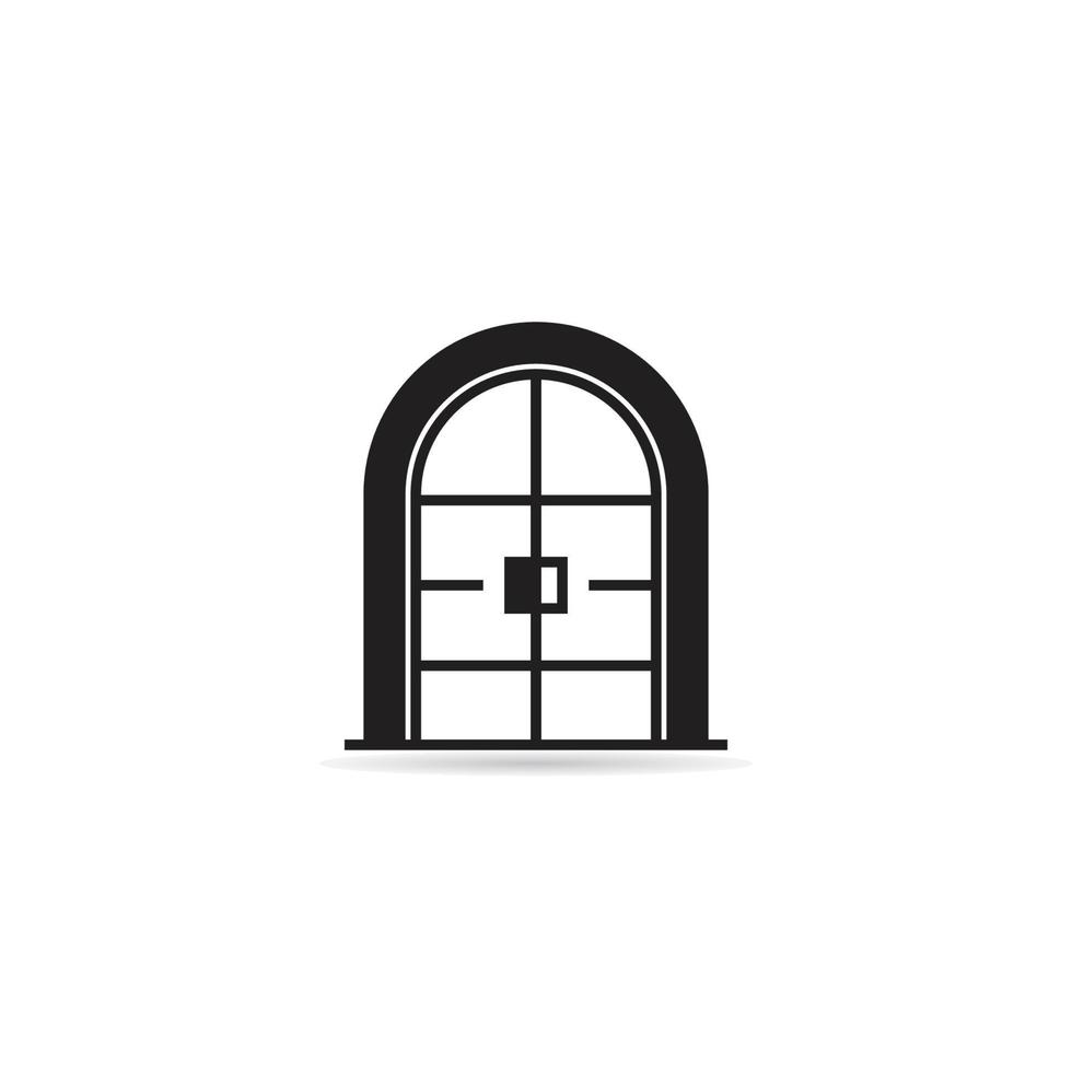 ilustración de vector de icono de puerta de arco