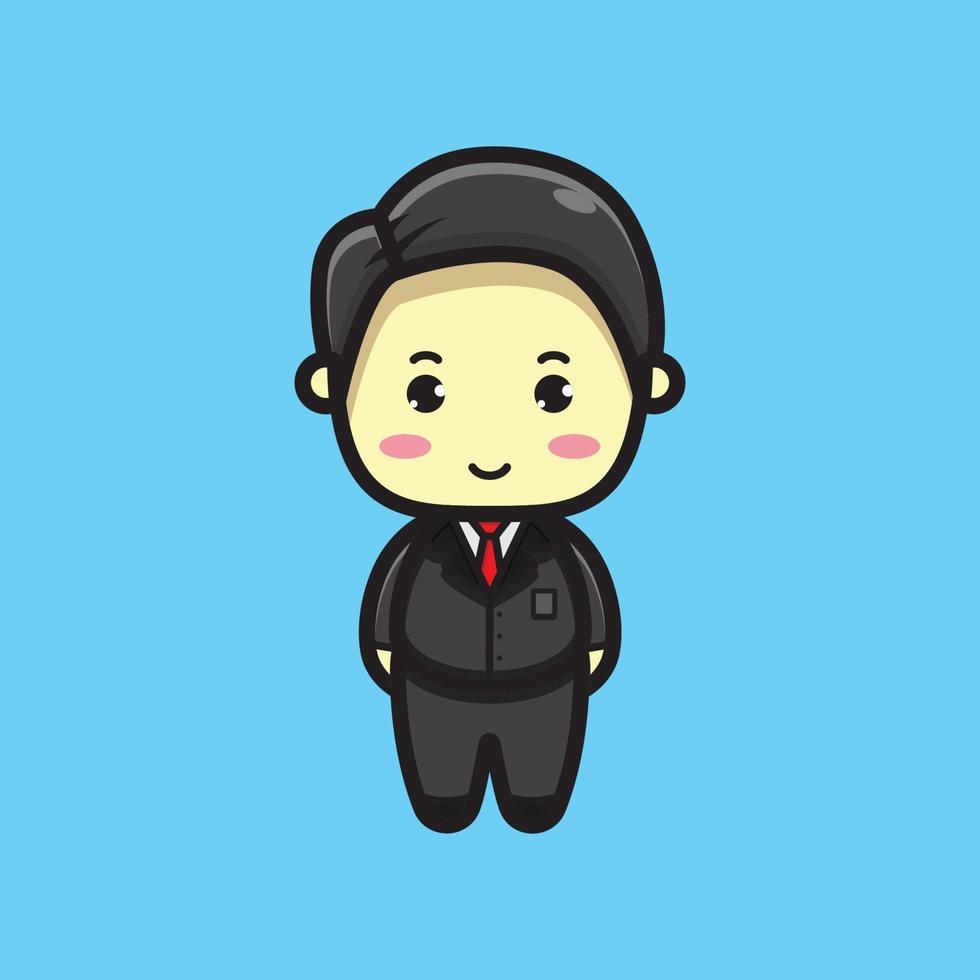 cute smiley business man vector