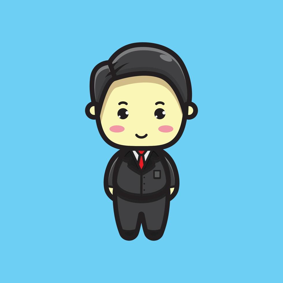 cute smiley business man vector