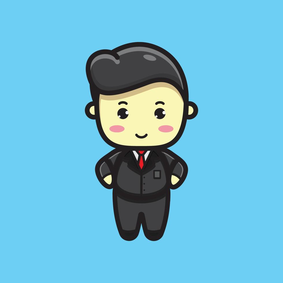 brave cute businessman vector