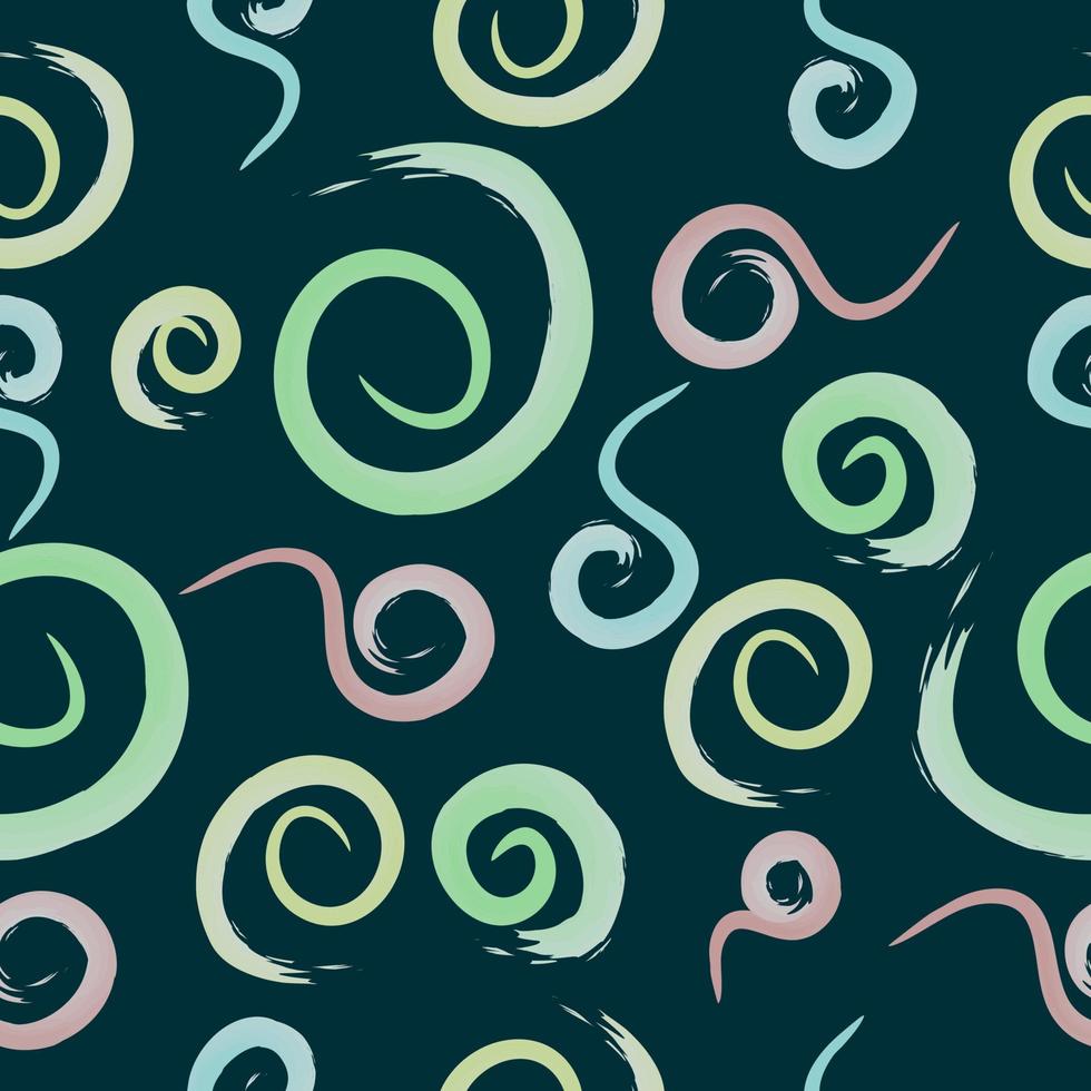 Abstract spirals watercolor seamless pattern illustration design vector