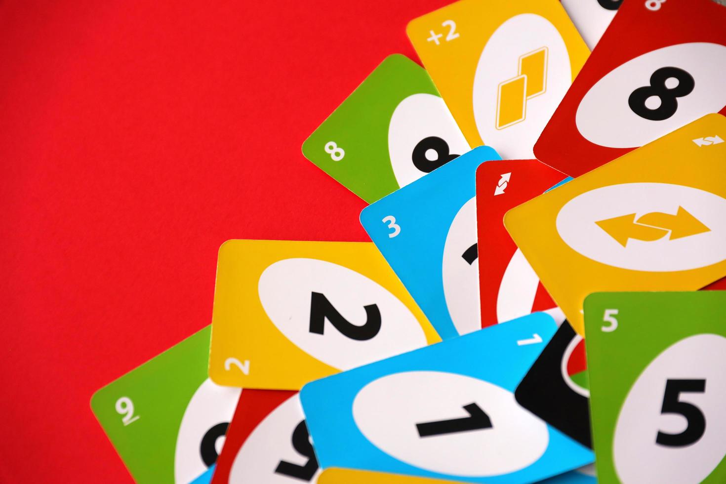 Colorful Uno game cards: Những chiếc thẻ chơi đầy màu sắc mang lại cho bạn một sự trải nghiệm hết sức thú vị và tuyệt vời. Với những chiến thuật cùng tinh thần đua tranh, bạn sẵn sàng tham gia vào cuộc chơi đầy cảm xúc và tìm ra cách chiến thắng. Hãy cùng chơi Uno và cảm nhận sự hứng khởi từ những chiếc thẻ đầy màu sắc này nhé!