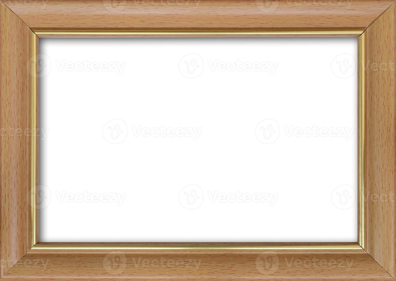 Empty picture frame with a free place inside, isolated on white photo