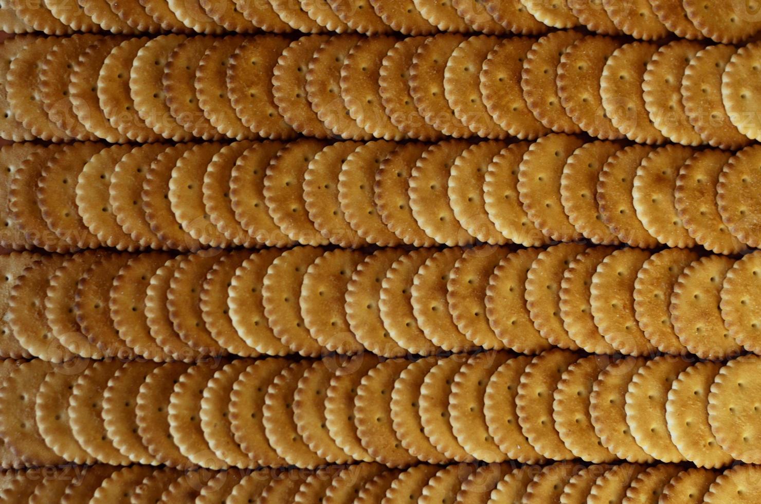 Closeup of salted crackers photo