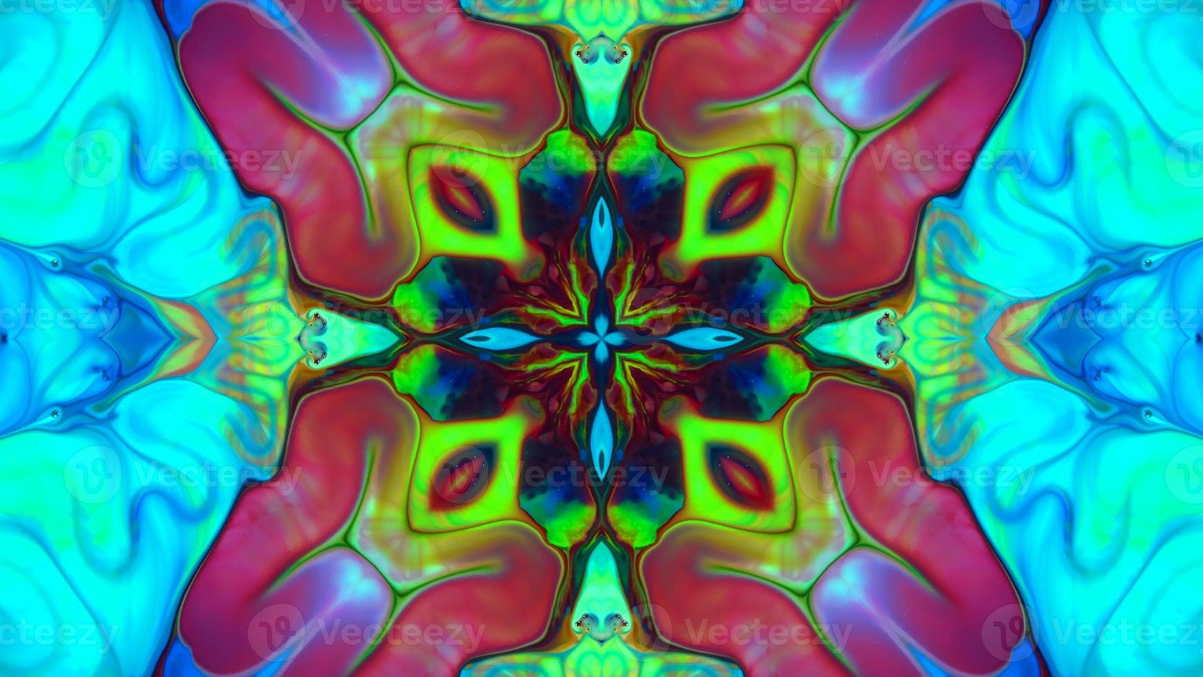 Wonderful Kaleidoscope Backgrounds Created From Colorful Ink Paint Spread photo