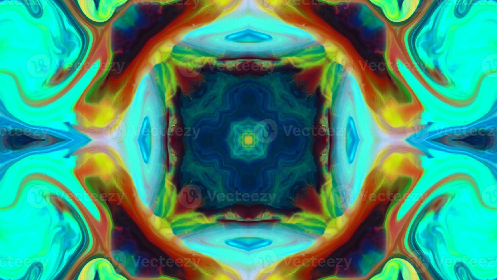 Wonderful Kaleidoscope Backgrounds Created From Colorful Ink Paint Spread photo