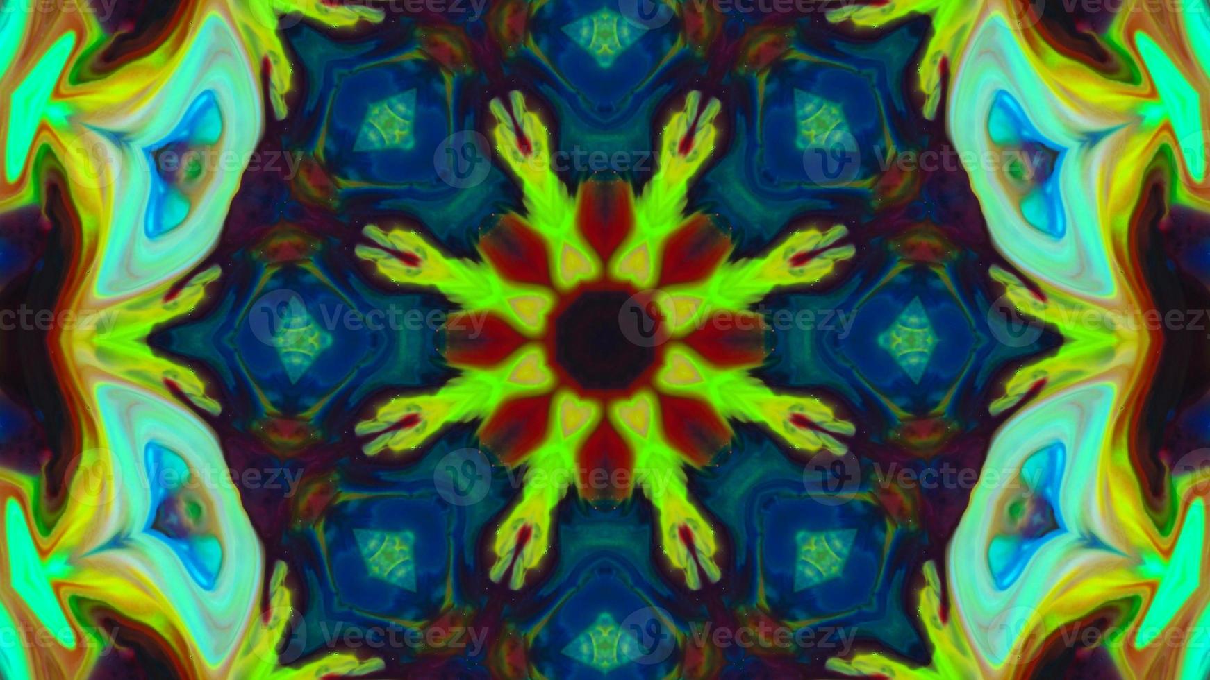 Wonderful Kaleidoscope Backgrounds Created From Colorful Ink Paint Spread photo