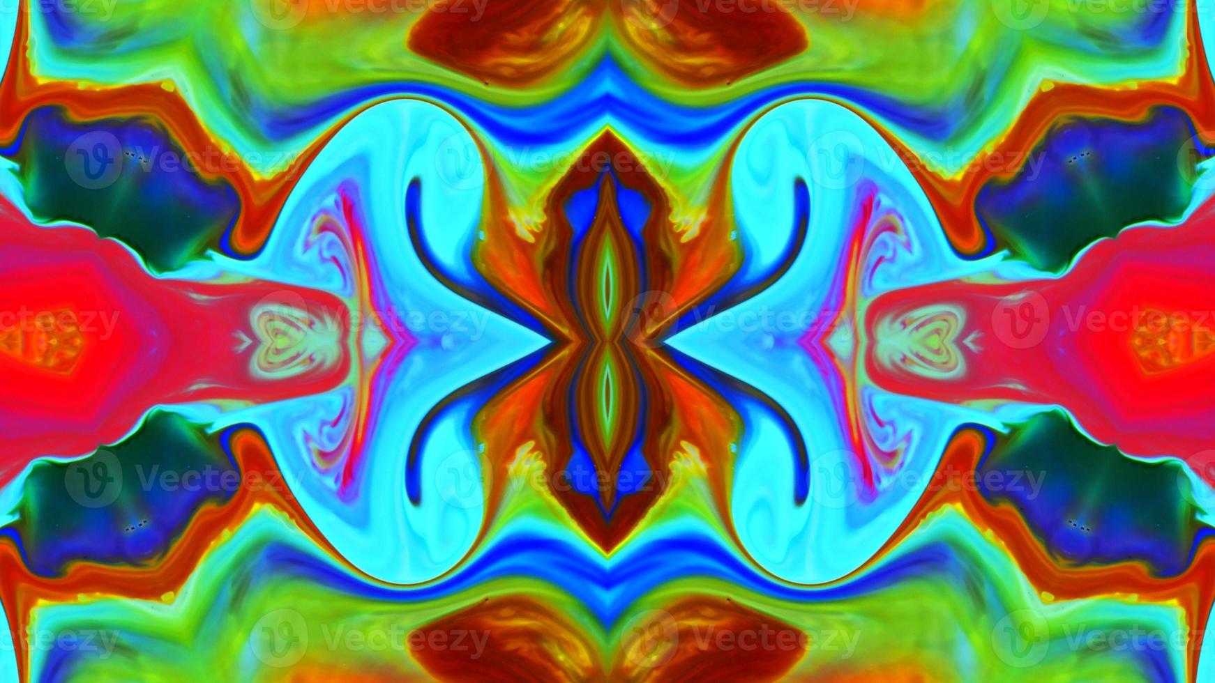Wonderful Kaleidoscope Backgrounds Created From Colorful Ink Paint Spread photo