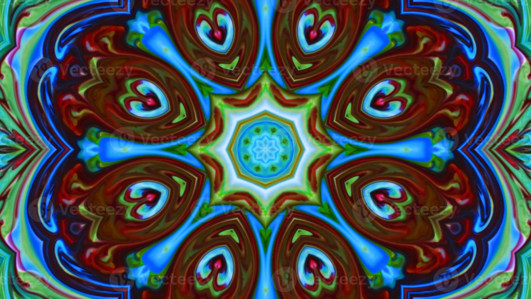 Wonderful Kaleidoscope Backgrounds Created From Colorful Ink Paint Spread photo