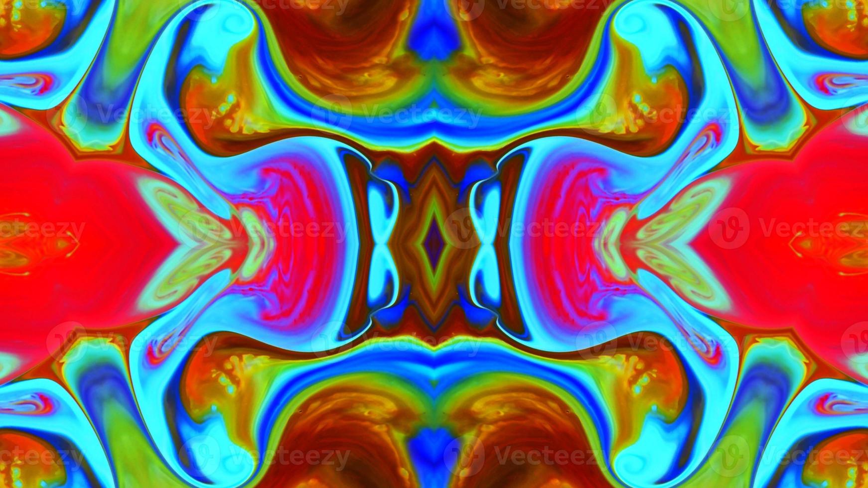 Wonderful Kaleidoscope Backgrounds Created From Colorful Ink Paint Spread photo