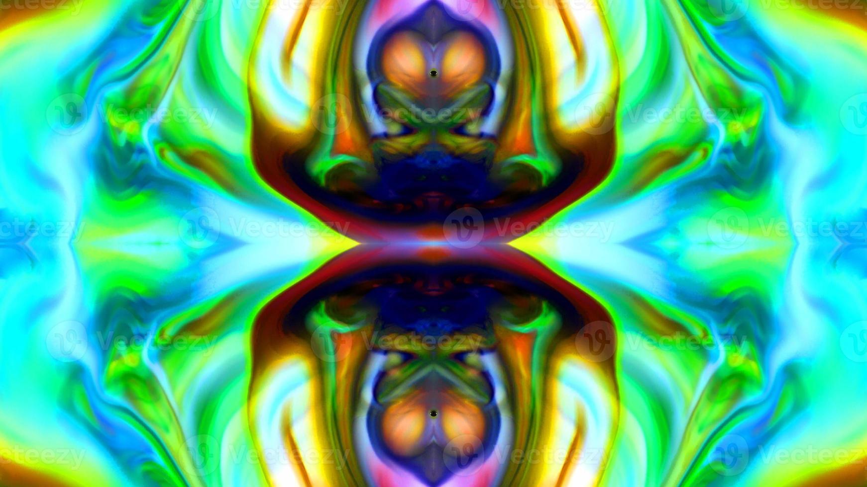Wonderful Kaleidoscope Backgrounds Created From Colorful Ink Paint Spread photo