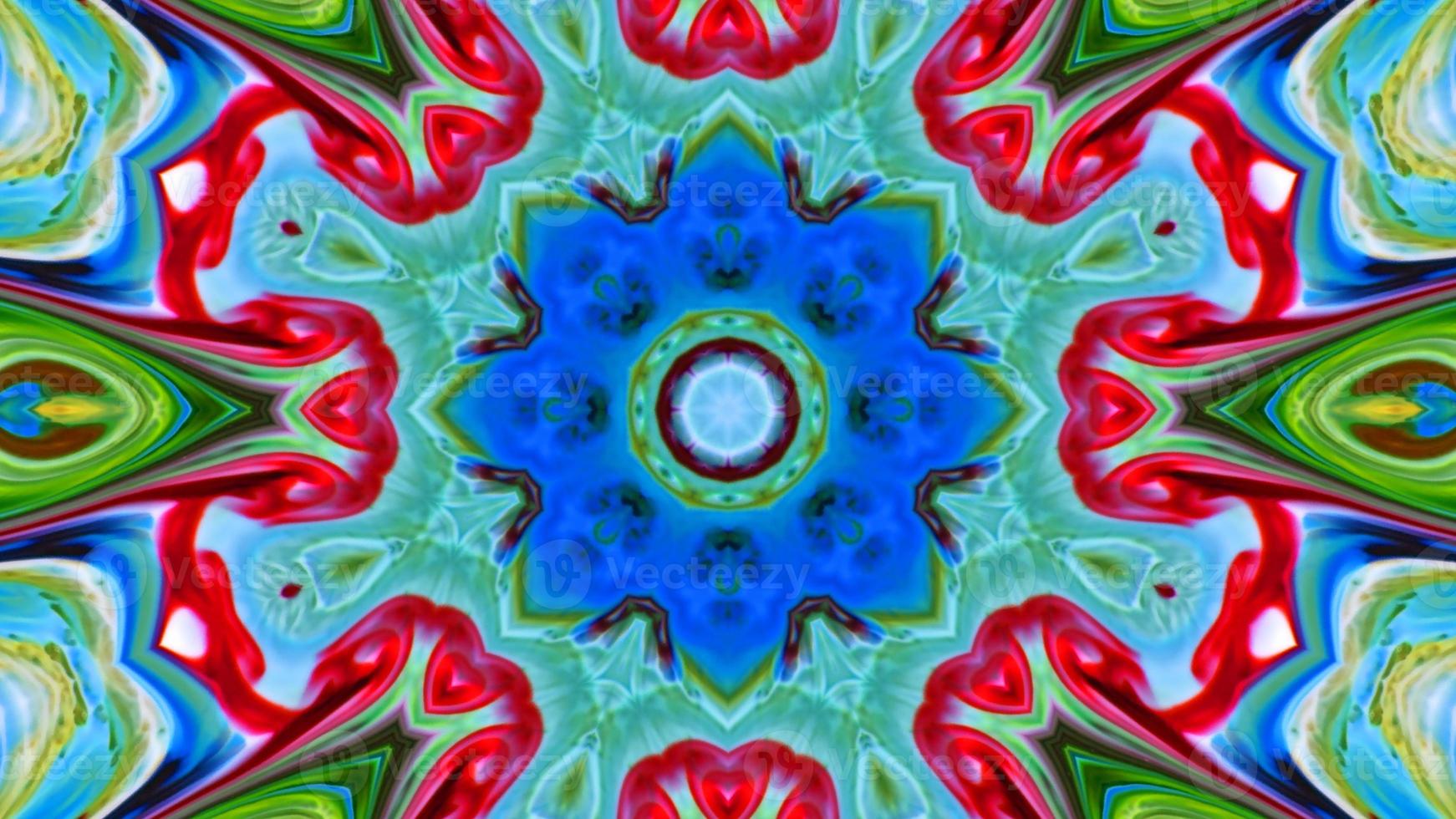 Wonderful Kaleidoscope Backgrounds Created From Colorful Ink Paint Spread photo