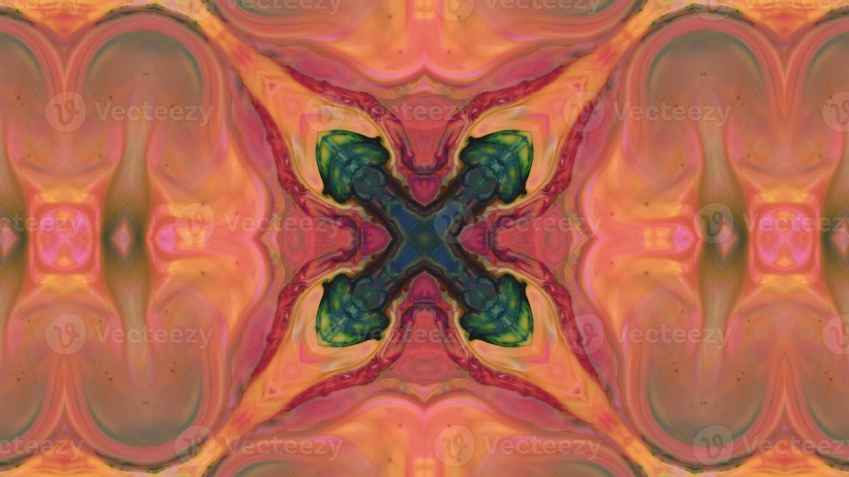 Wonderful Kaleidoscope Backgrounds Created From Colorful Ink Paint Spread photo