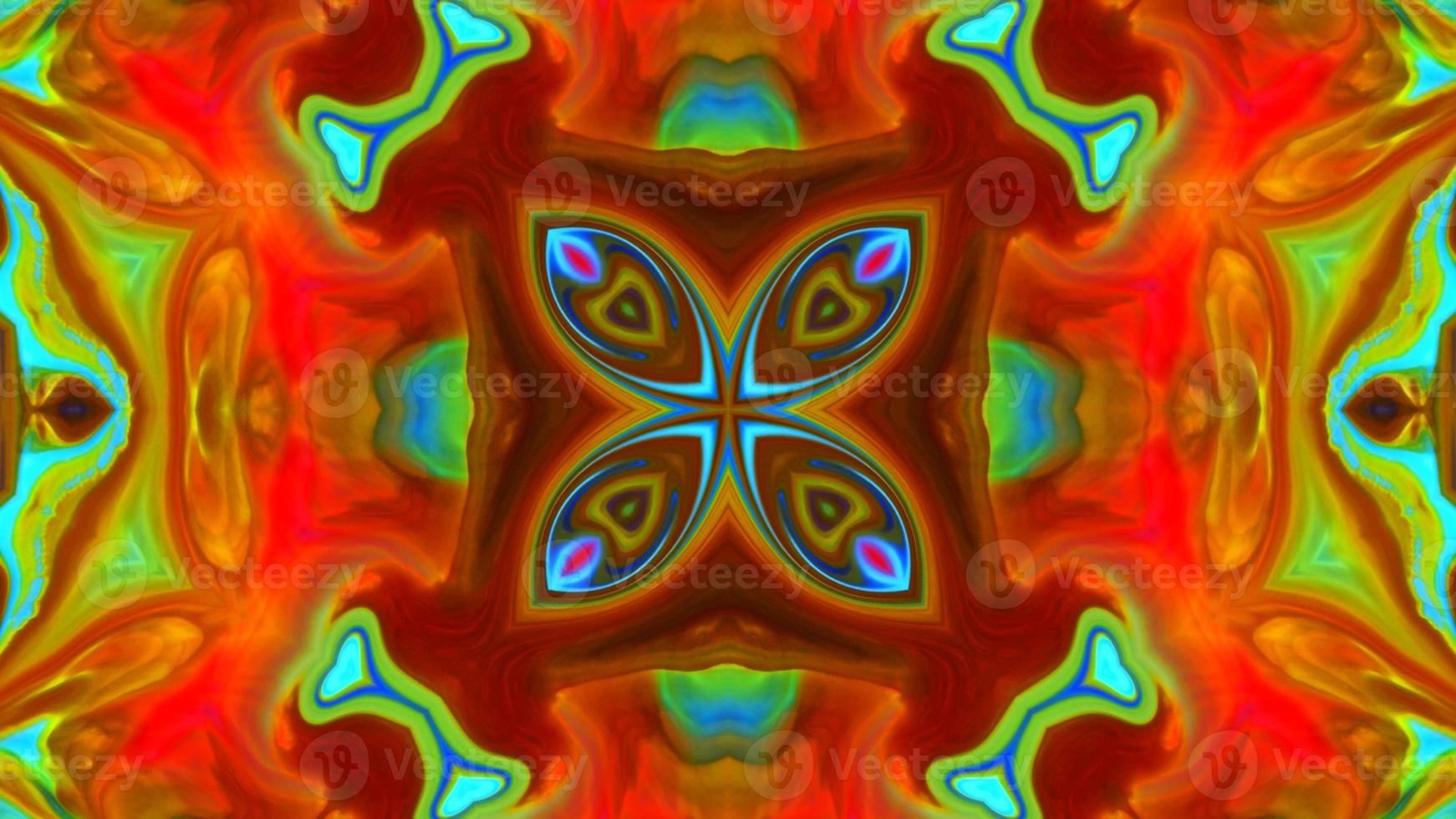 Wonderful Kaleidoscope Backgrounds Created From Colorful Ink Paint Spread photo