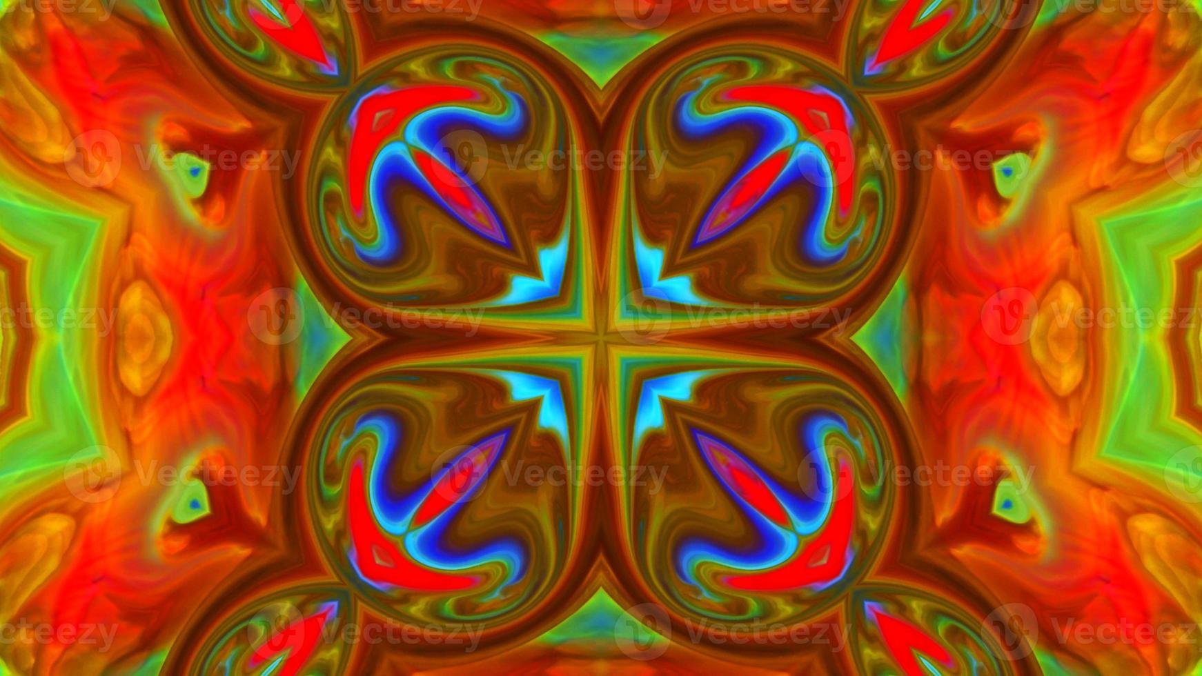 Wonderful Kaleidoscope Backgrounds Created From Colorful Ink Paint Spread photo