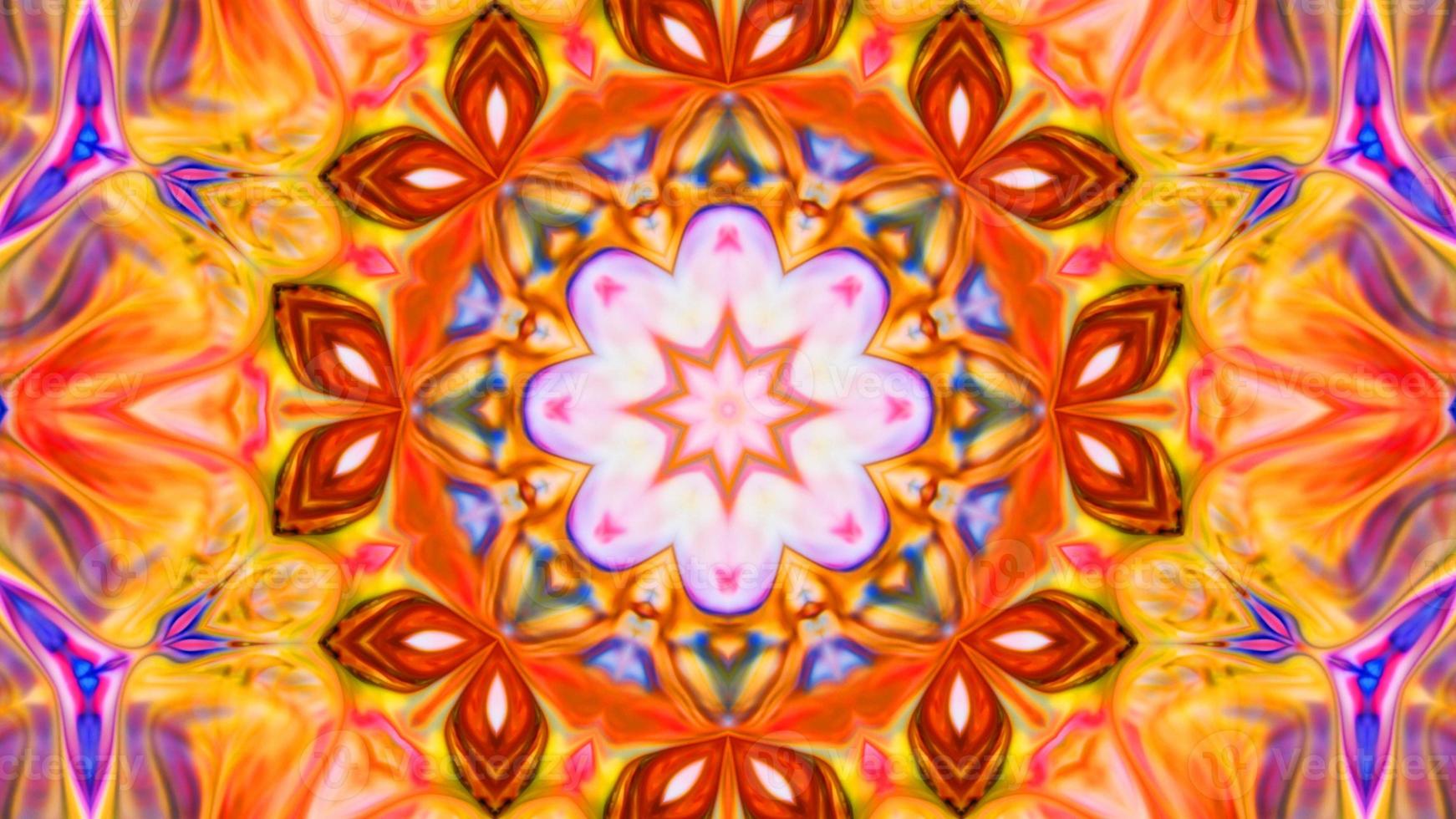 Wonderful Kaleidoscope Backgrounds Created From Colorful Ink Paint Spread photo