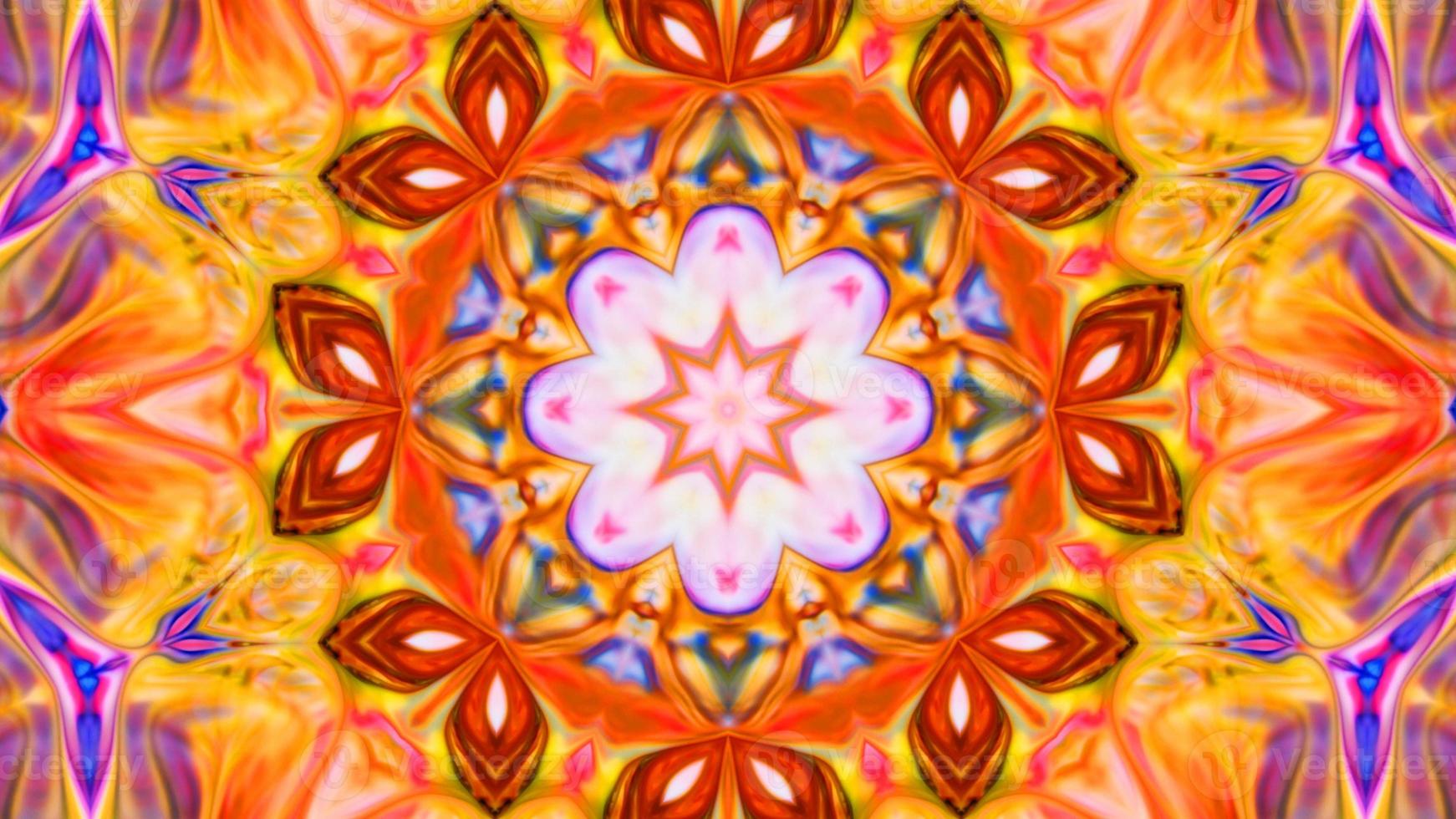 Wonderful Kaleidoscope Backgrounds Created From Colorful Ink Paint Spread photo