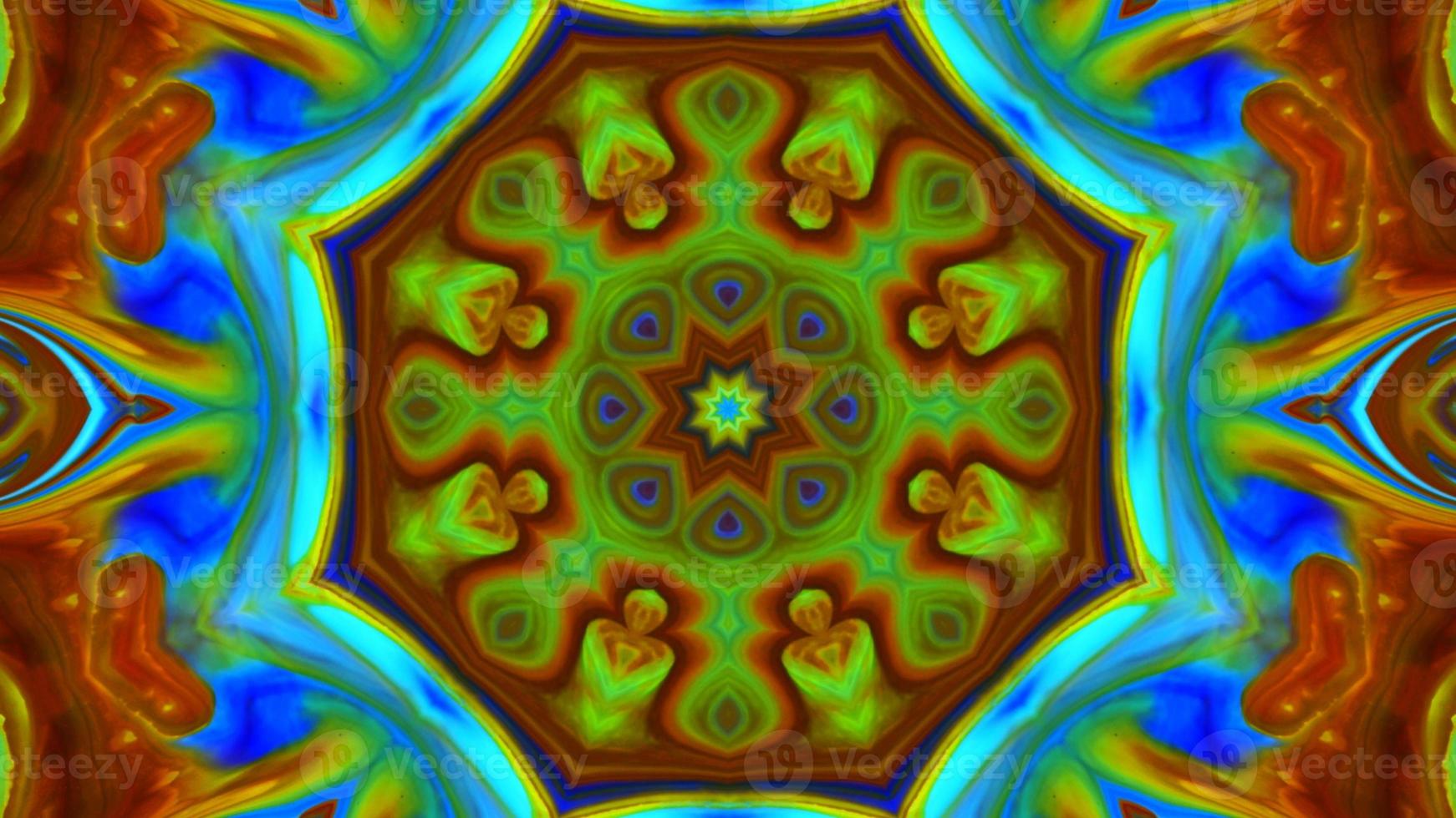 Wonderful Kaleidoscope Backgrounds Created From Colorful Ink Paint Spread photo