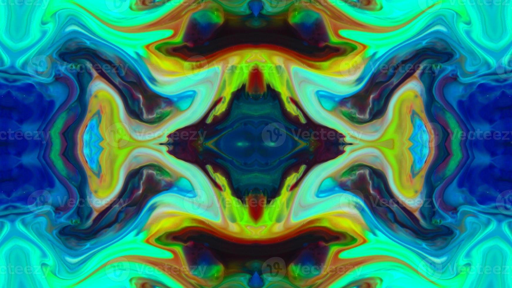 Wonderful Kaleidoscope Backgrounds Created From Colorful Ink Paint Spread photo