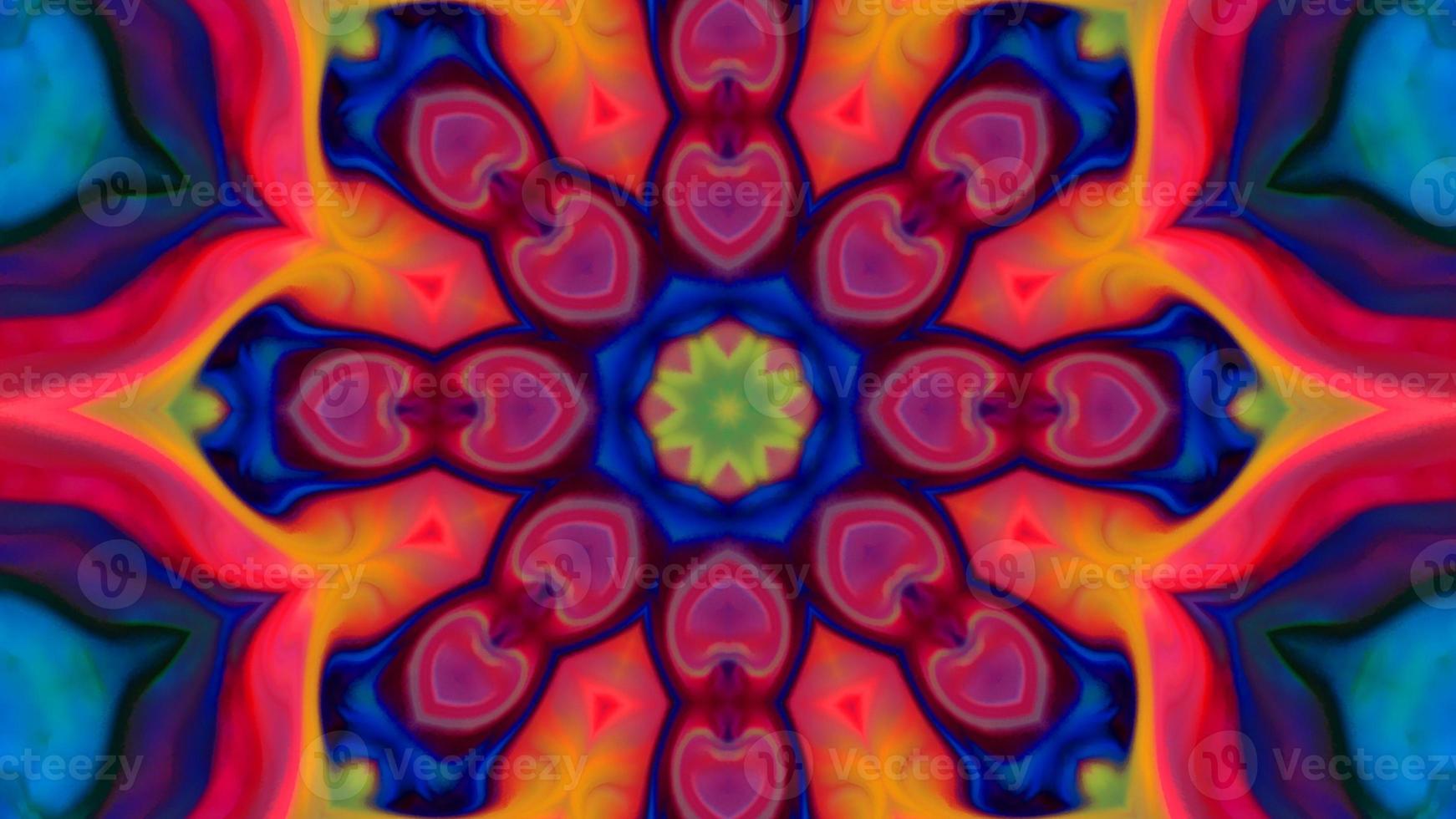 Wonderful Kaleidoscope Backgrounds Created From Colorful Ink Paint Spread photo