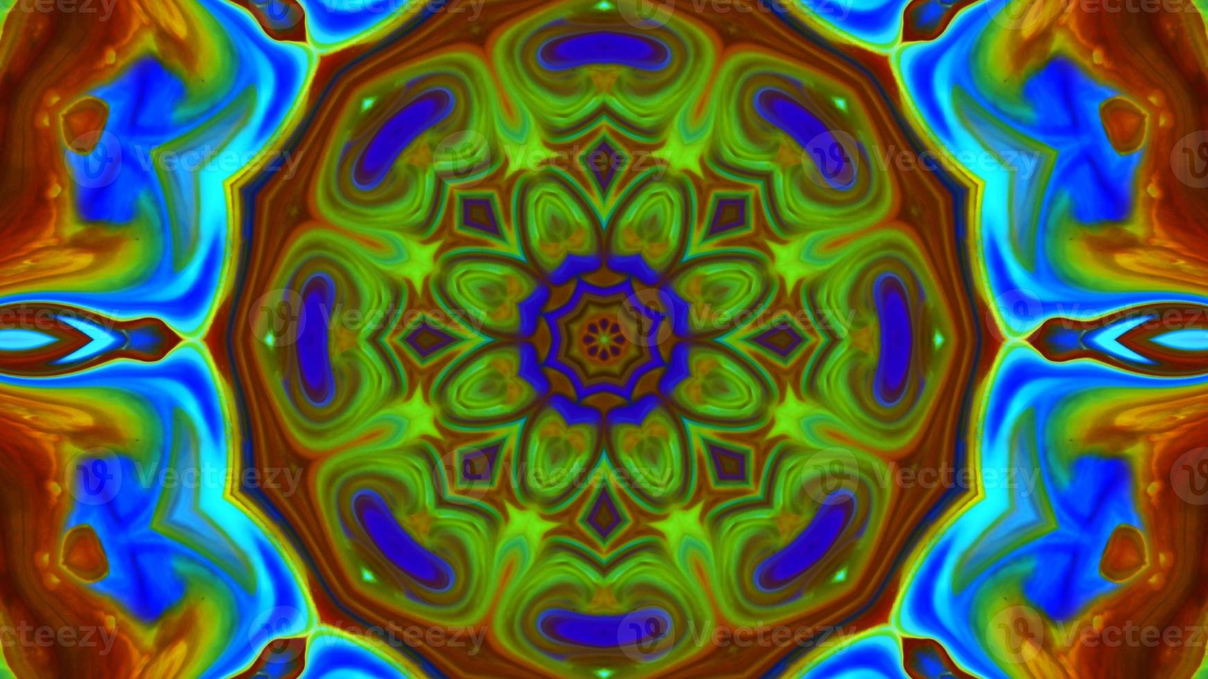 Wonderful Kaleidoscope Backgrounds Created From Colorful Ink Paint Spread photo