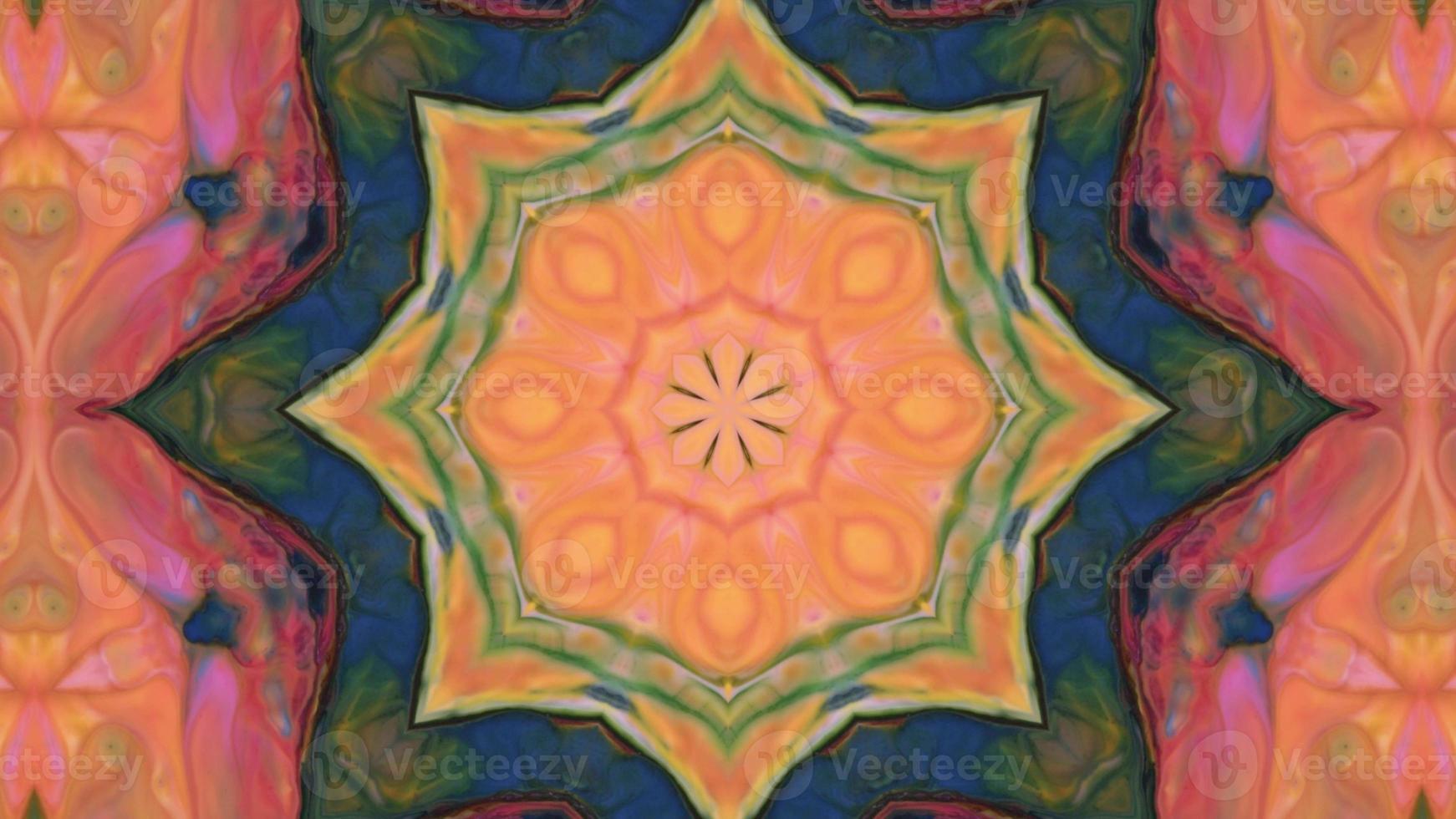 Wonderful Kaleidoscope Backgrounds Created From Colorful Ink Paint Spread photo