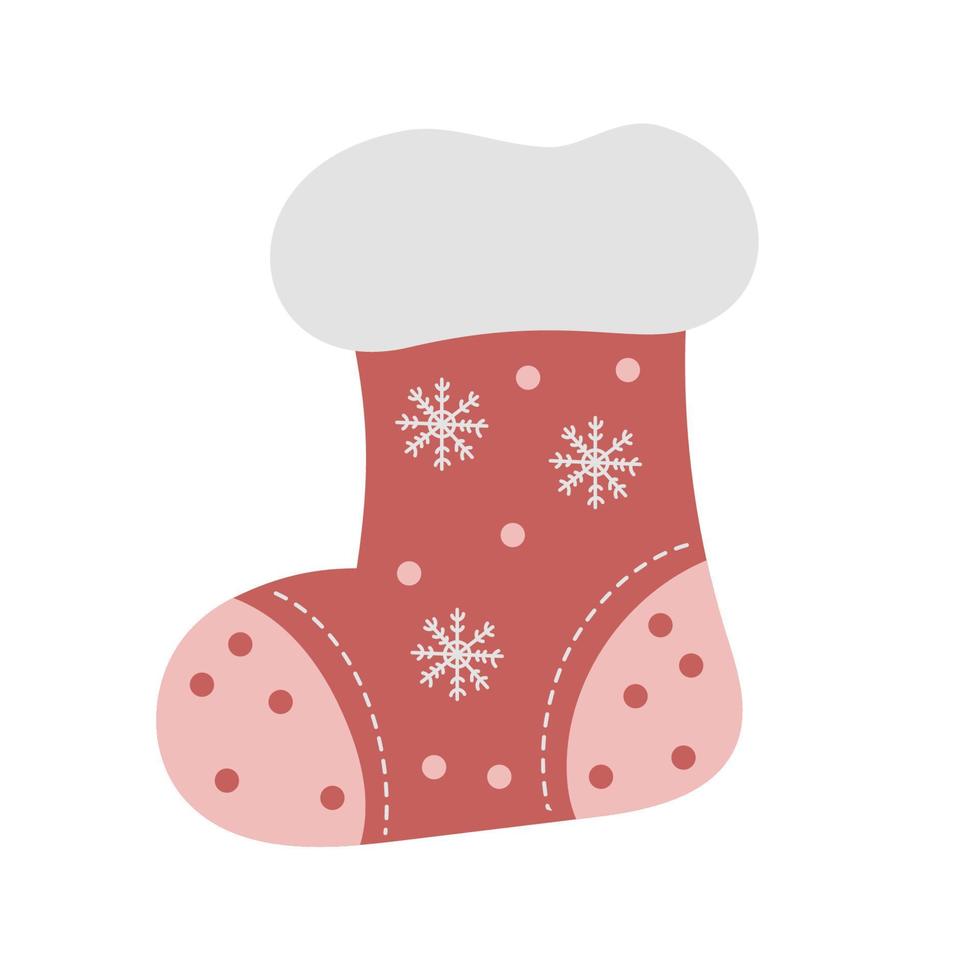 Christmas sock sticker vector