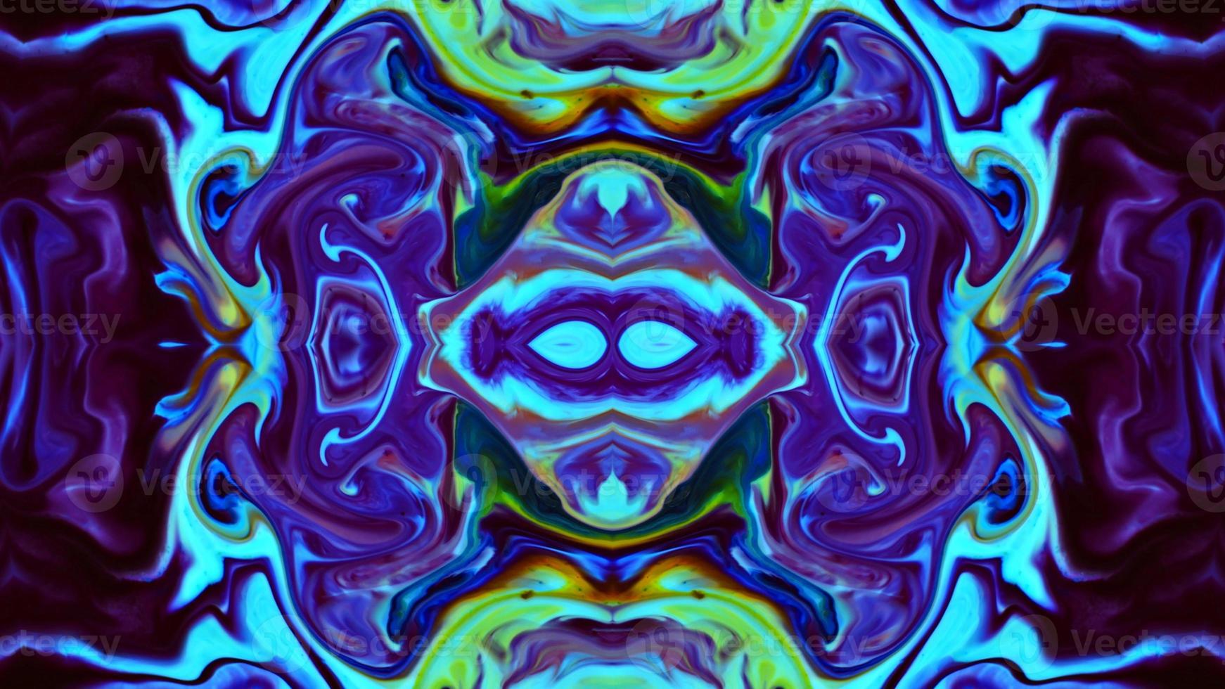 Wonderful Kaleidoscope Backgrounds Created From Colorful Ink Paint Spread photo