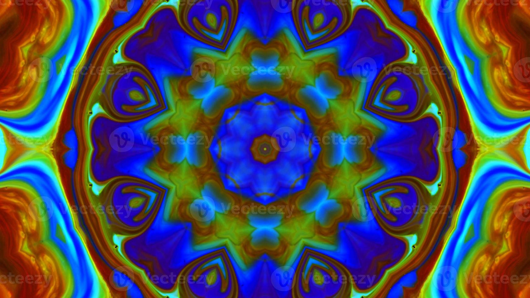 Wonderful Kaleidoscope Backgrounds Created From Colorful Ink Paint Spread photo