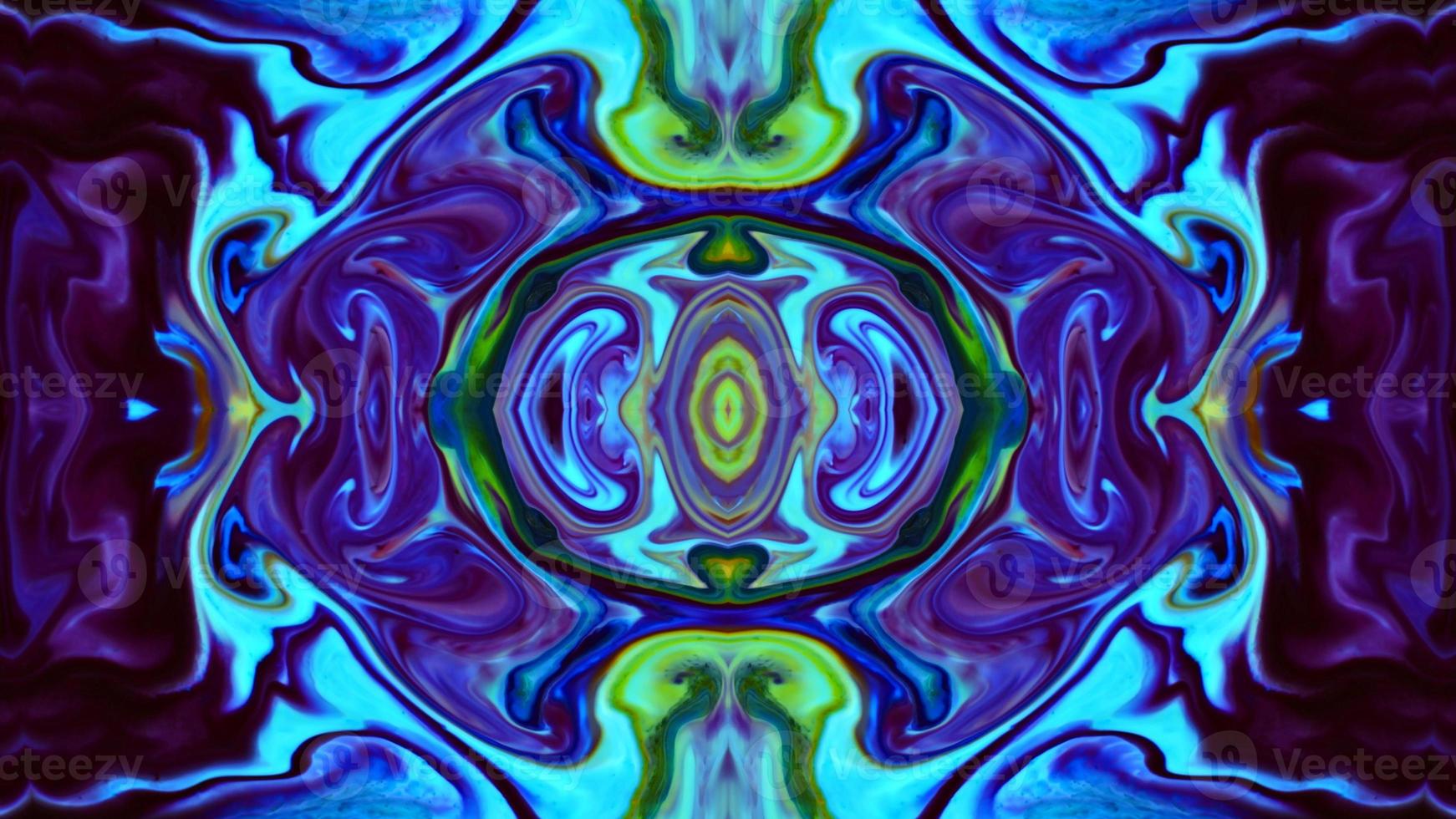 Wonderful Kaleidoscope Backgrounds Created From Colorful Ink Paint Spread photo