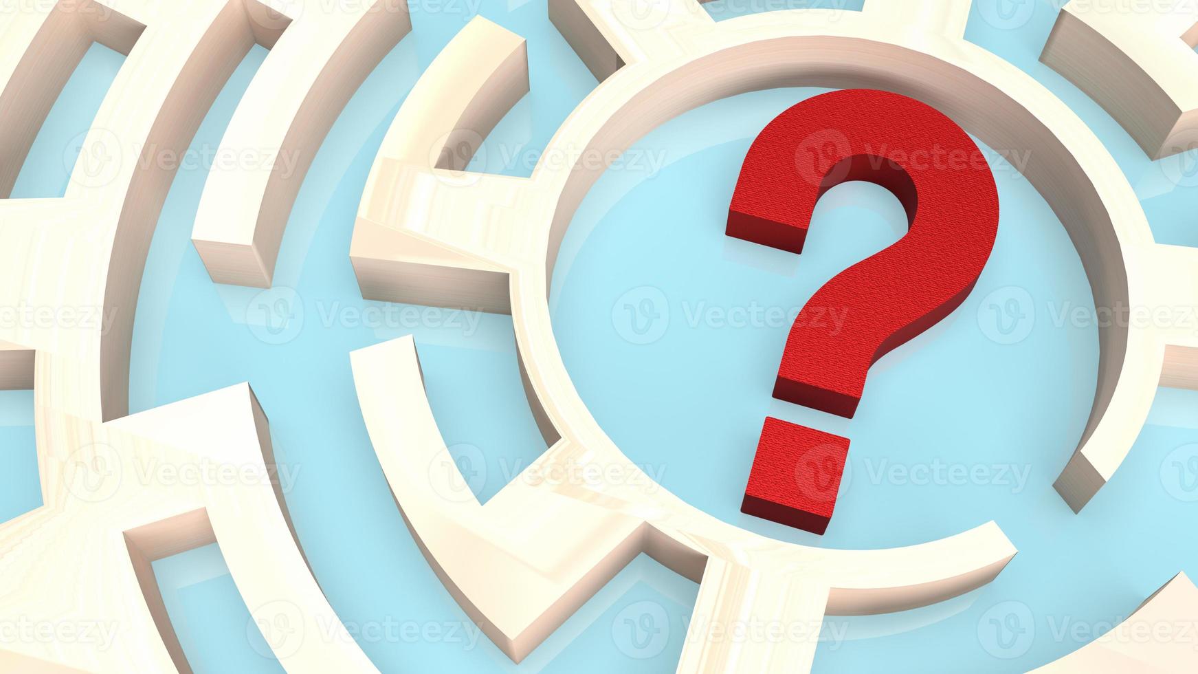 The question mark in maze for business concept 3d rendering photo