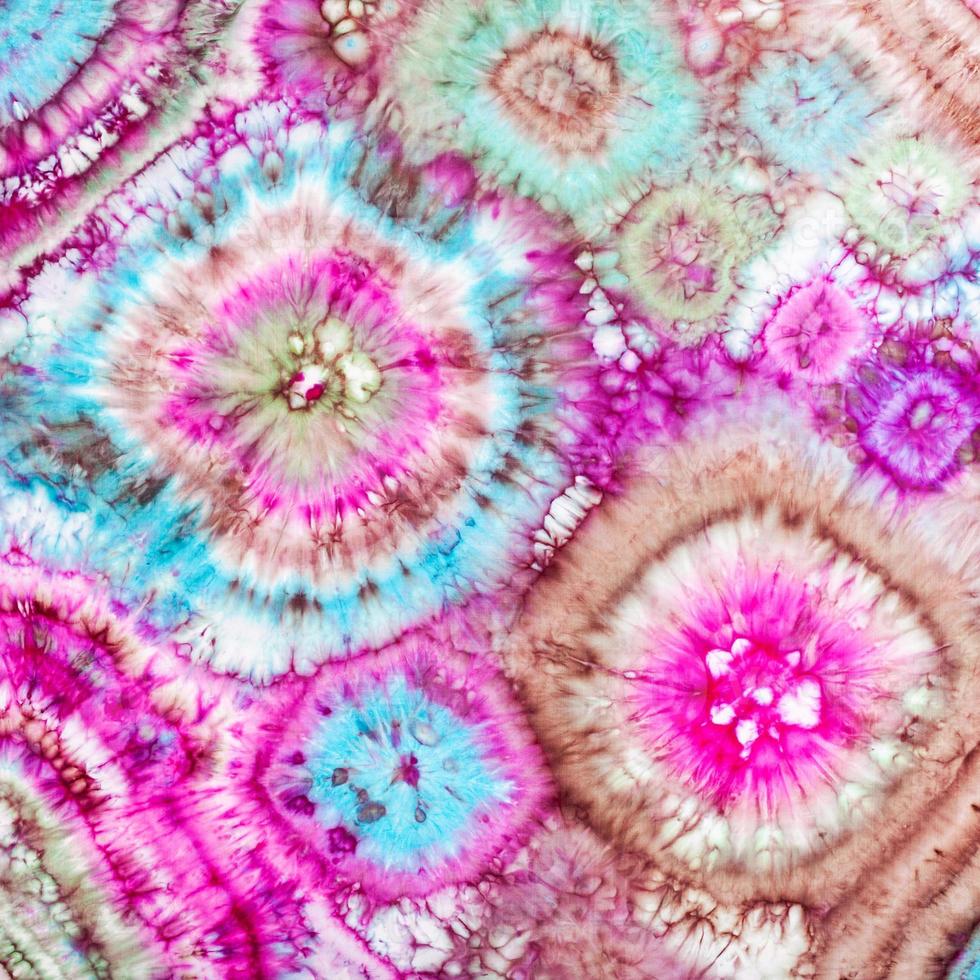 abstract bright pattern handpainted on head scarf photo