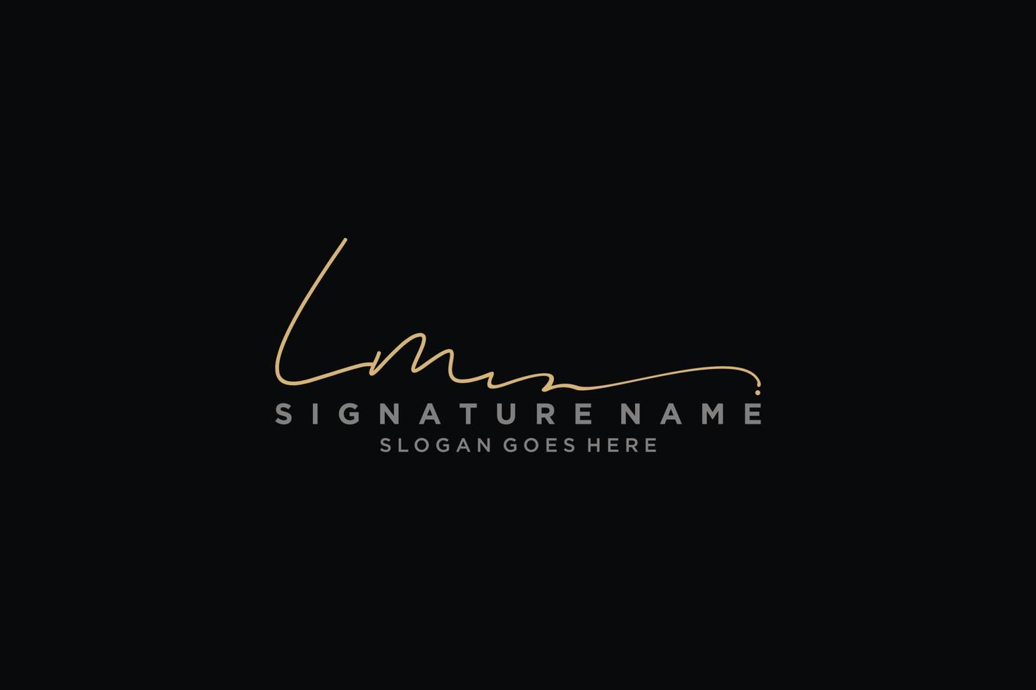 Initial LM Letter Signature Logo Template elegant design logo Sign Symbol template vector icon