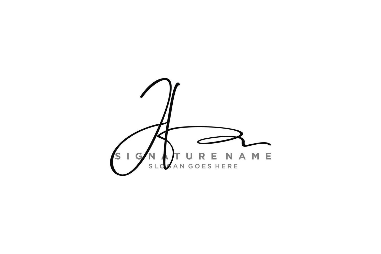 Initial JF Letter Signature Logo Template elegant design logo Sign Symbol template vector icon