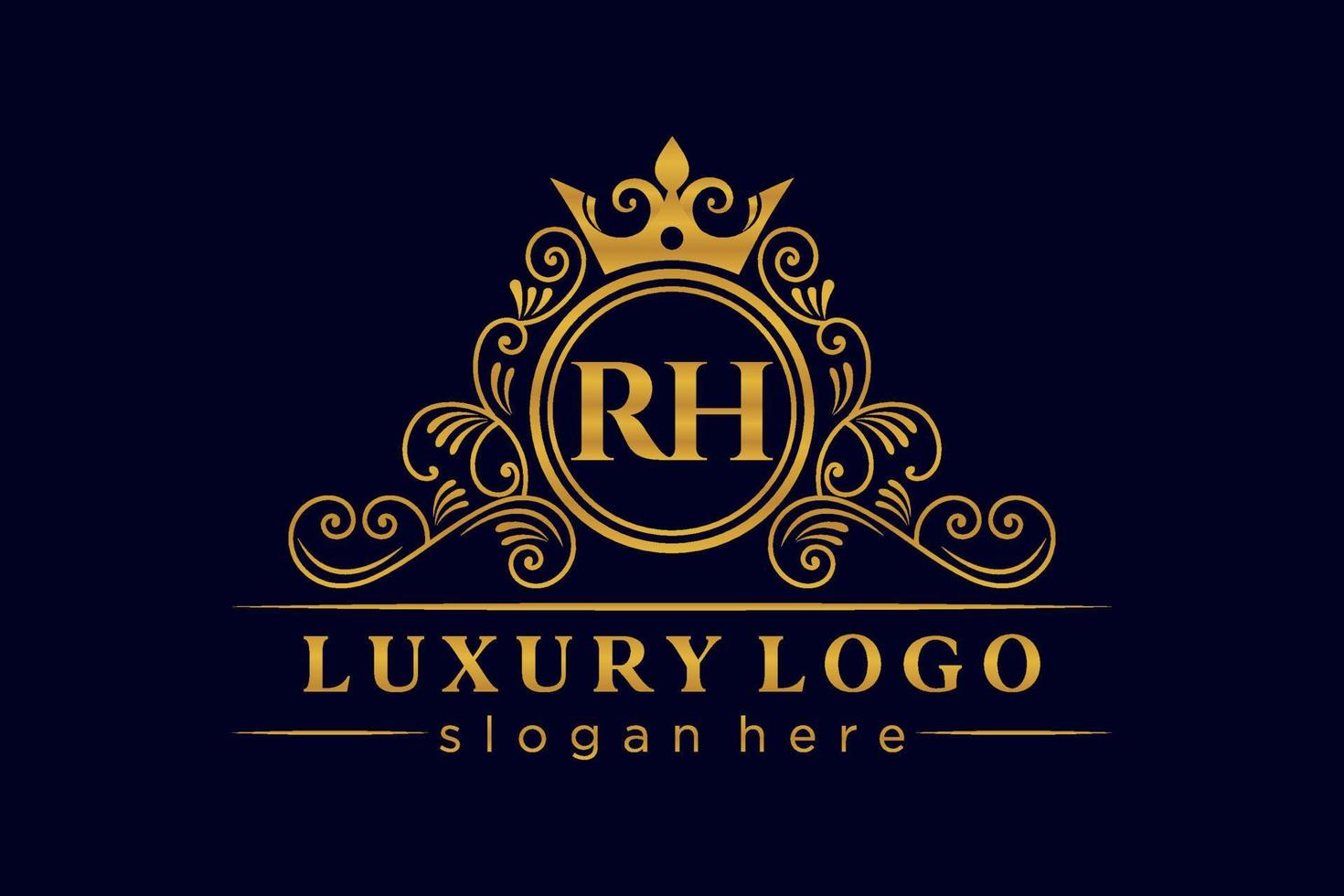 r letra inicial oro caligráfico femenino floral dibujado a mano monograma heráldico antiguo estilo vintage diseño de logotipo de lujo vector premium