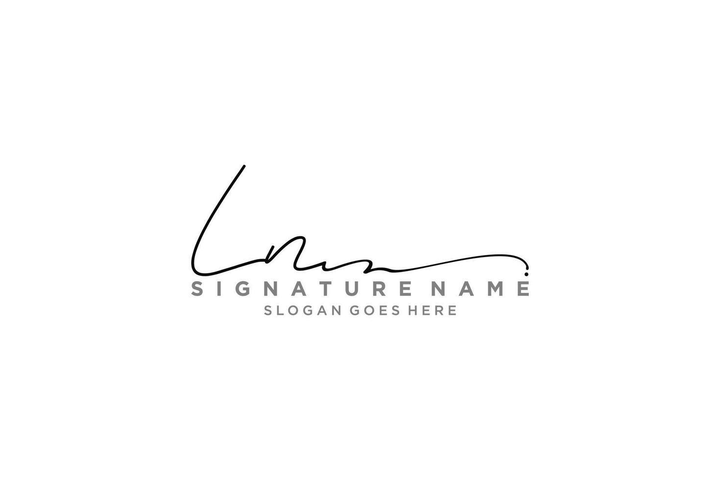 inicial ln carta firma logotipo plantilla elegante diseño logotipo signo símbolo plantilla vector icono