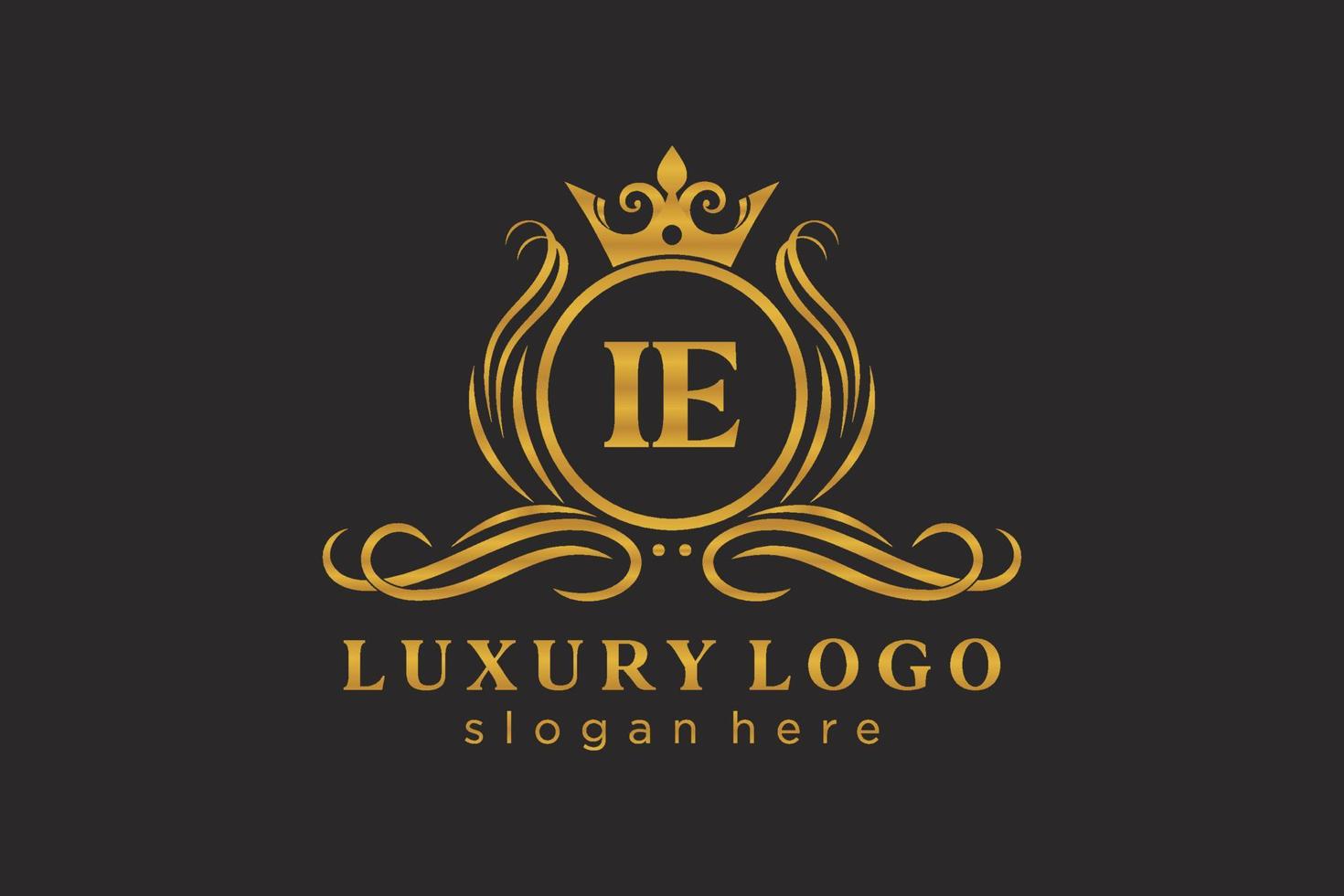 plantilla de logotipo de lujo real de letra inicial en arte vectorial para restaurante, realeza, boutique, cafetería, hotel, heráldica, joyería, moda y otras ilustraciones vectoriales. vector