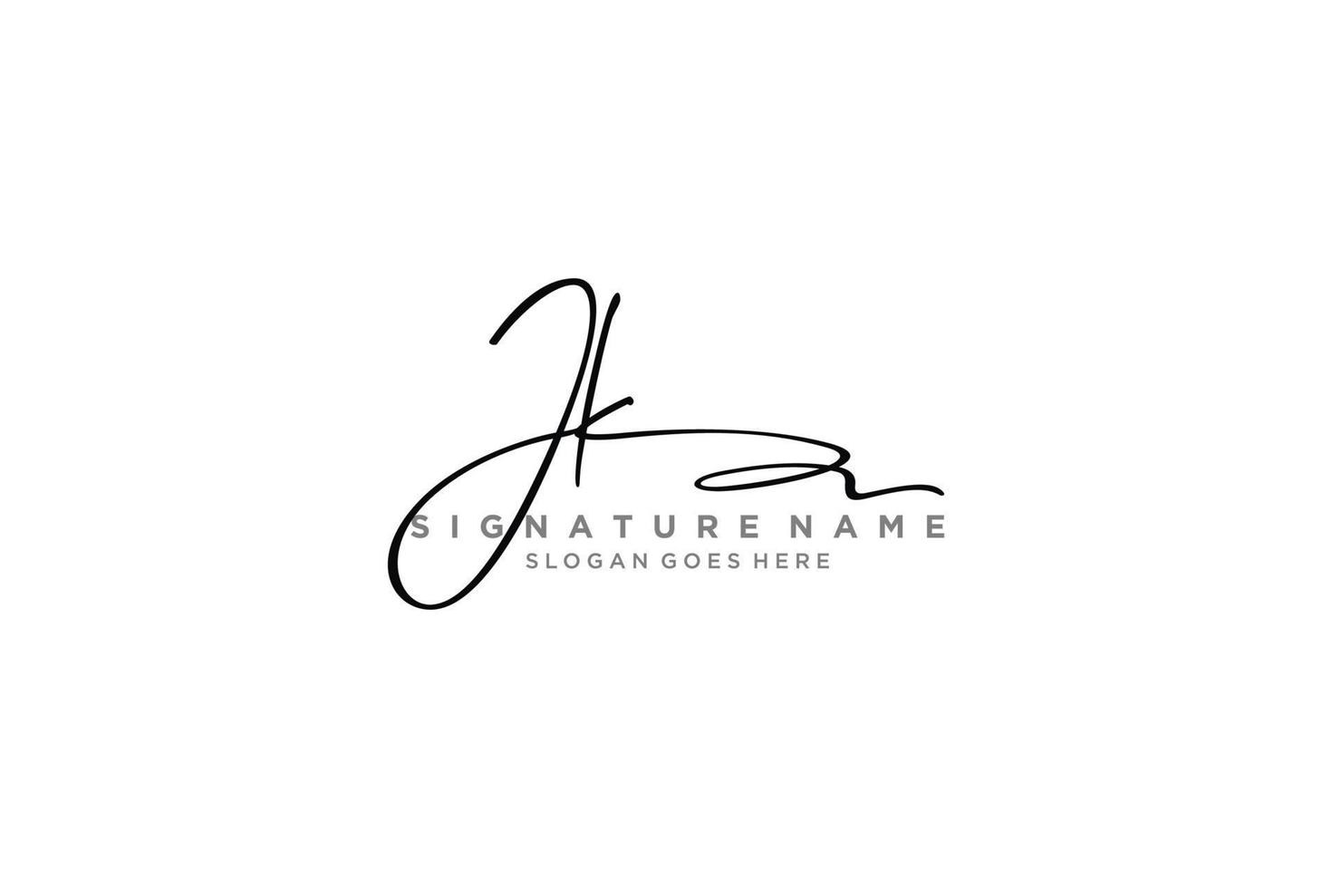 plantilla de logotipo de firma de letra jk inicial diseño elegante logotipo signo símbolo plantilla vector icono