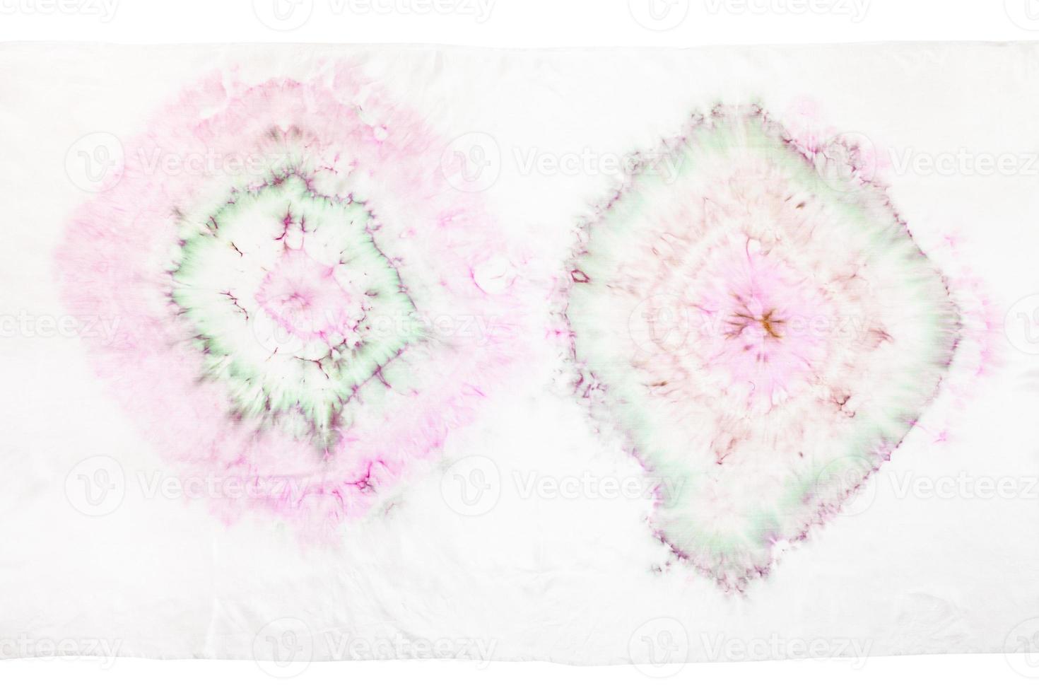 part of white scarf with abstract tie-dye batik photo